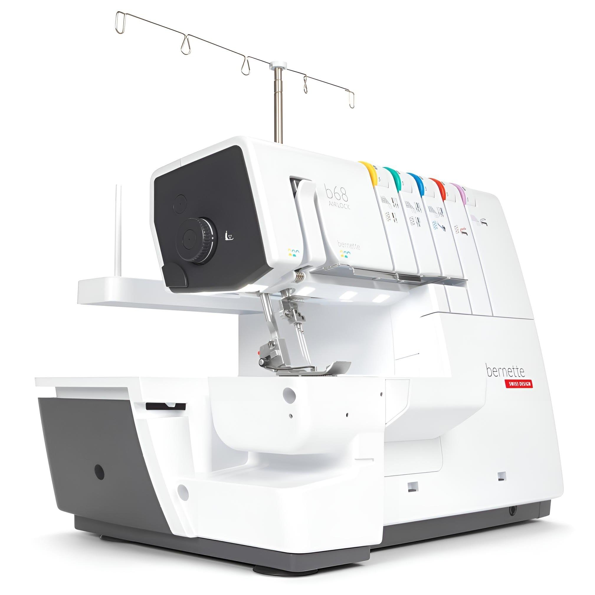 Bernette B68 overlock y punto de cobertura enhebrado automático