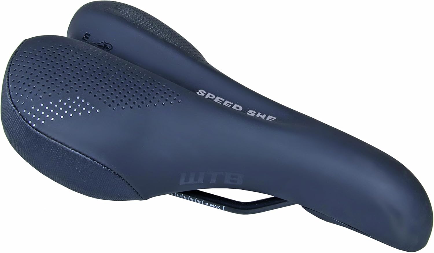 WTB Speed She Bike Seat (Saddle) Wide - Comfortable Thick Padding - Shock-Absorbing Base - Mountain, Urban & E-Bikes (2 Rail Options)