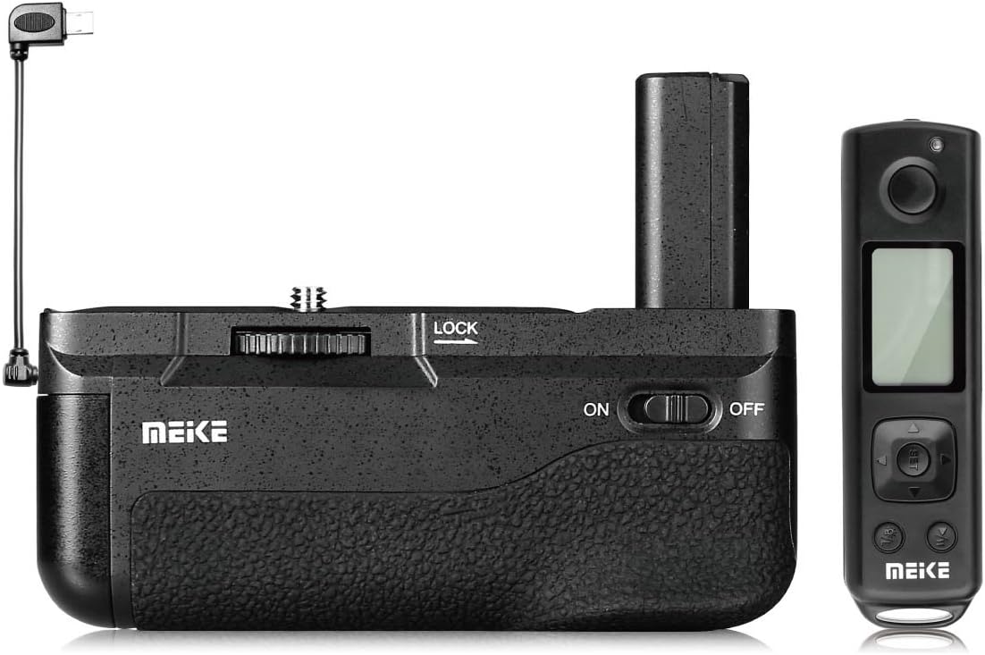 Meike 新MK A6500 Pro バッテリーグリップ ブラック縦位置撮影互換 Sony Alpha 6500 内蔵2.4Gワイヤレス リモコン付き VGC2EM付け替え