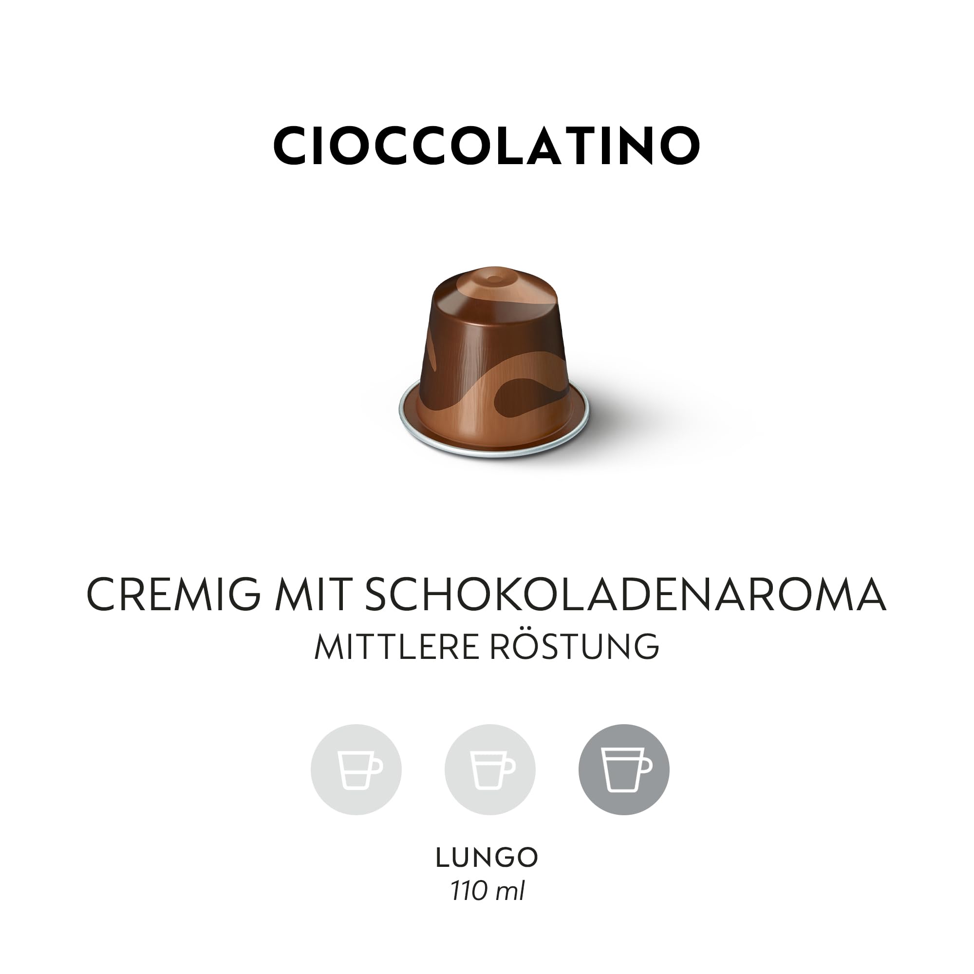 NESPRESSO ORIGINAL Cioccolatino 100 Kaffeekapseln | Arabica Kaffee, Schokoladen Aroma, Ideal für Lungo & Cappuccino