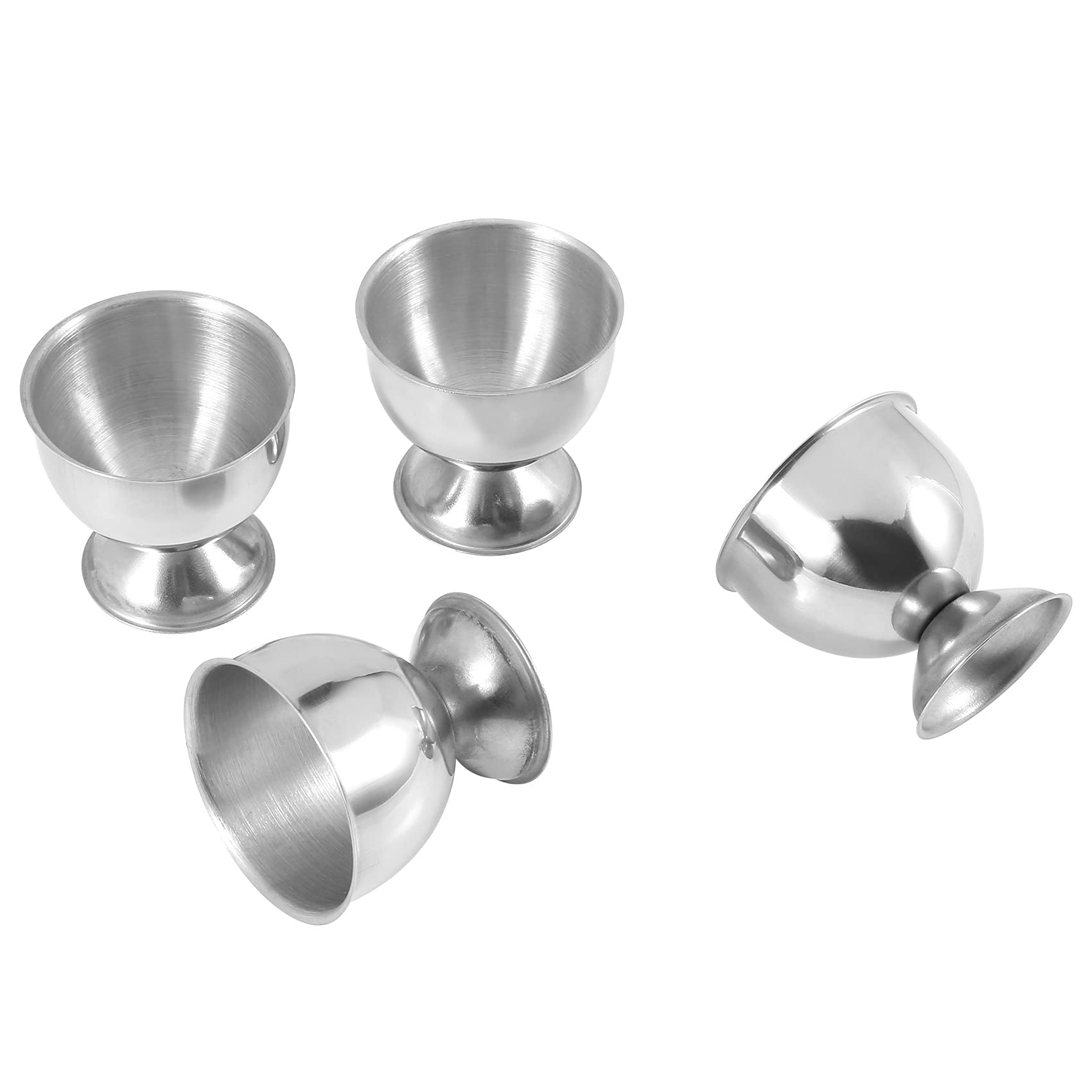Elsjoy Set Da 8 Portauovo In Acciaio Inox Con 8 Cucchiai – Per Uova Sode E Alla Coque – Ideale Per Colazione E Feste