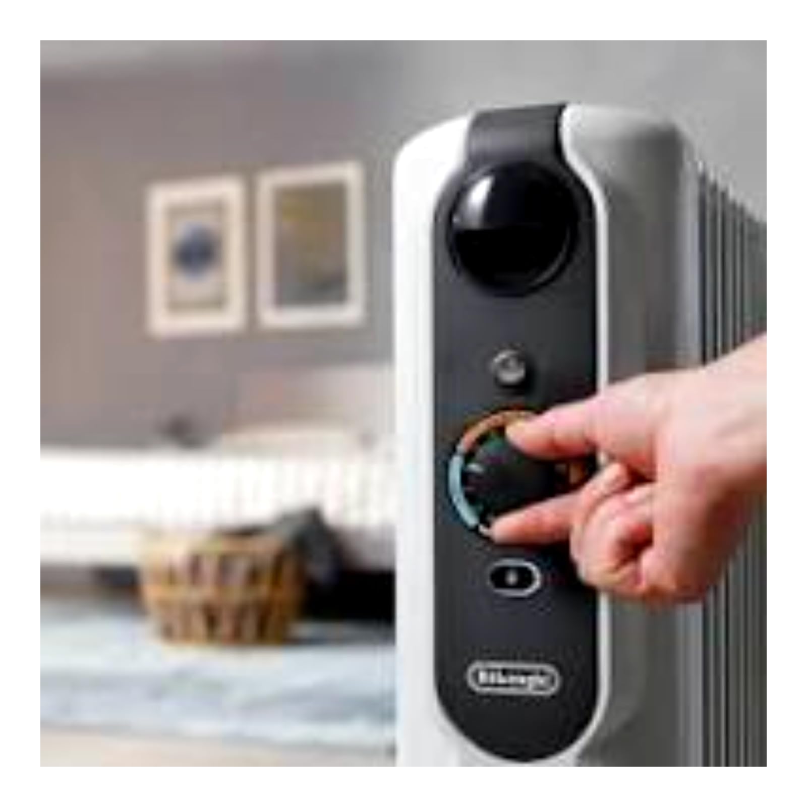 De'Longhi RadiaS Easytronic TRRS1225, Radiateur à Huile, Radiateur Électrique Économe en Énergie avec 12 Ailettes pour Des Pièces Jusqu'à 75m³, 3 Zones Chauffage, Thermostat de Sécurité, Antigel, Gris