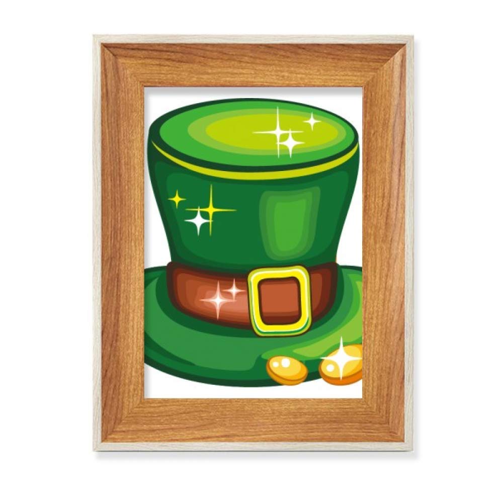 Cadre photo bois Saint Patrick vert Shine, support photo souvenir Irlande pour bureau