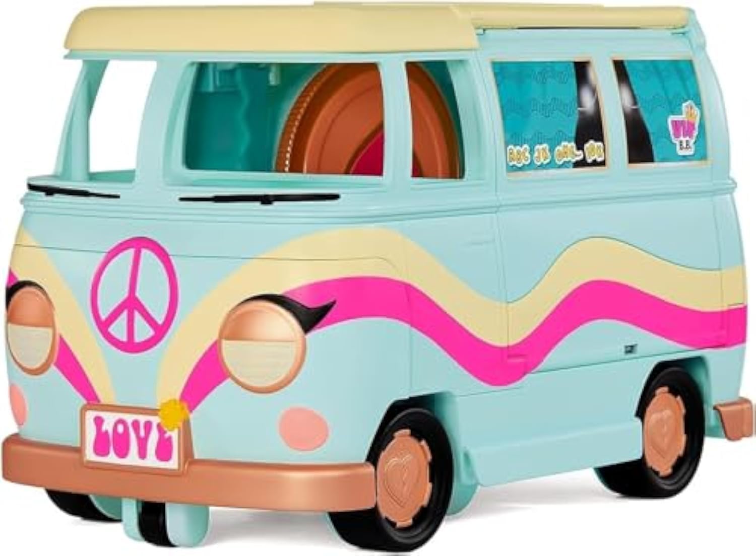 580645EUC 5-in-1 Grill and Groove Camper-Transforming Playset with Multiple, Kitchen, Stage and More-Fully Furnished-Fits LOL Surprise Dolls and Pets-Collectable-for Kids Age 4+