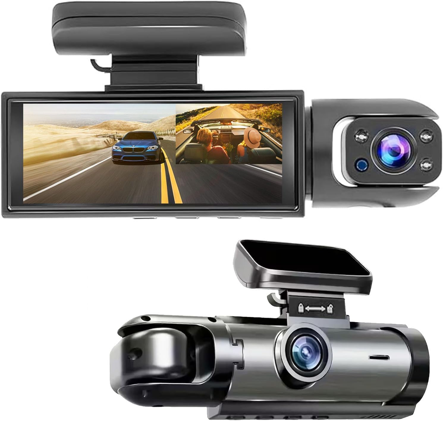 1080P Dual Dash Cam with IR Night Vision