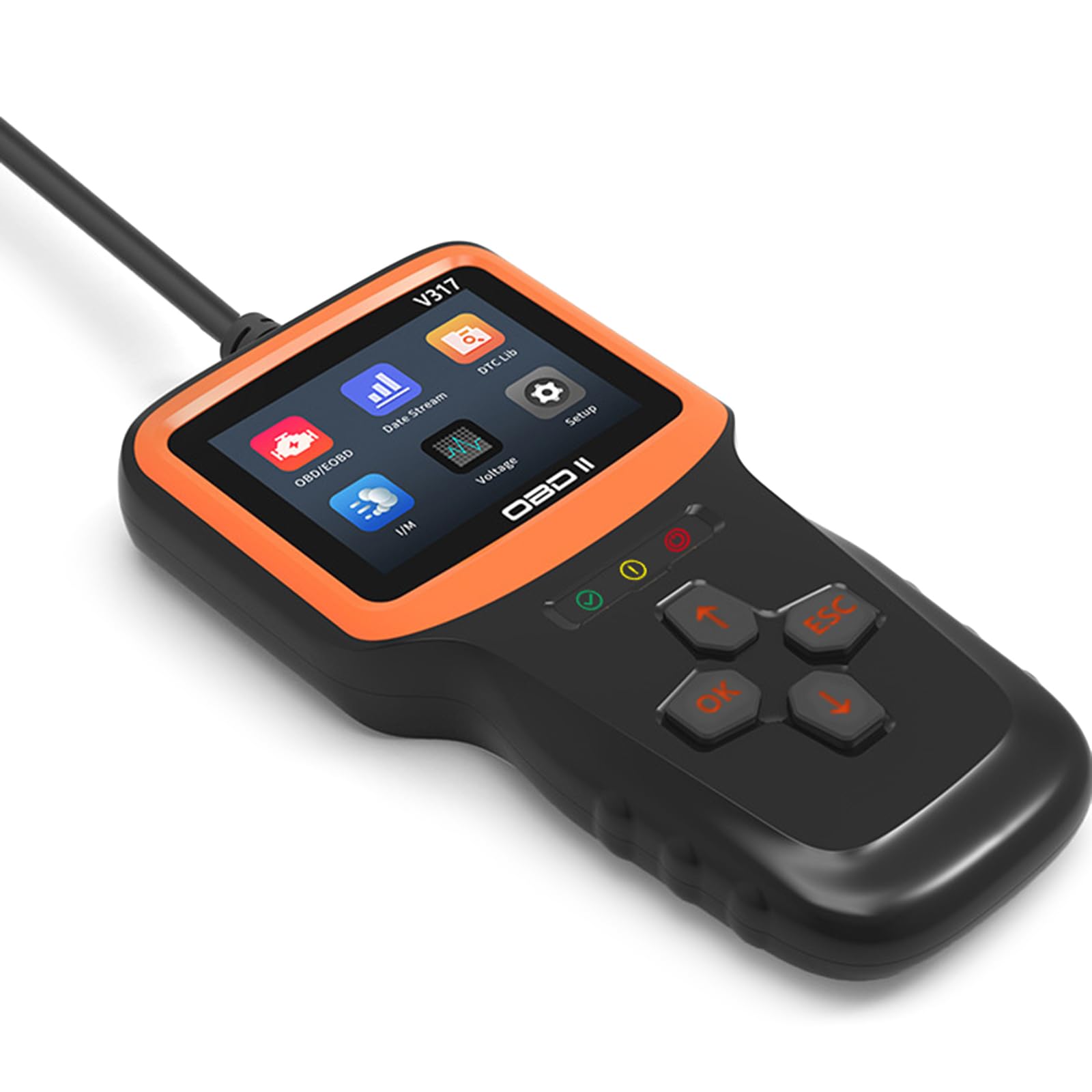 Lettore di codice automobilistico Rilevatore di guasti OBDII EOBD Strumento diagnostico professionale per auto Strumento diagnostico per auto Diagnosi dei guasti del motore Analisi dei dati in tempo