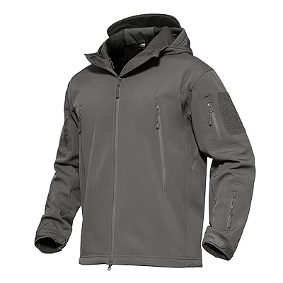 MAGCOMSEN Men's Jacket Tactical Performance Waterproof Softshell Jackets Fleece Lined Ski Snow Winter Windbreaker