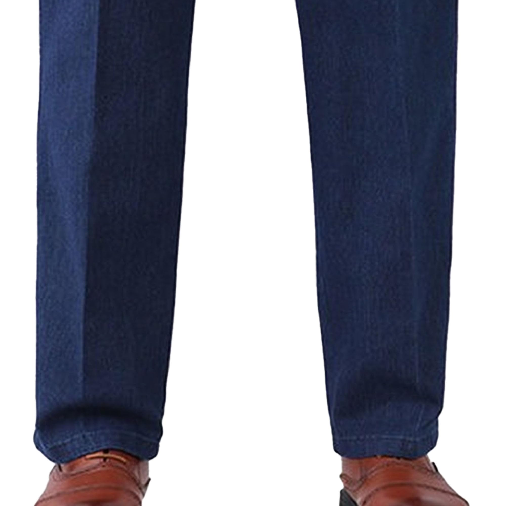 Jeans da uomo casual in cotone slim fit retrò dritto fit stretch denim pantaloni business gamba larga jeans per uomini anziani