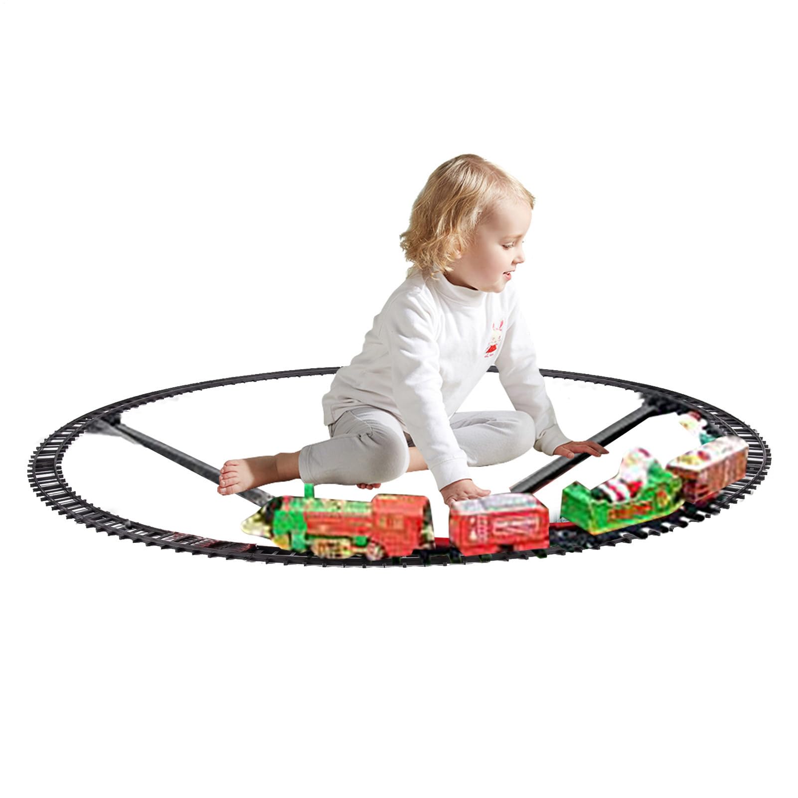 Tren Navideño para el Árbol Decoración Estacional con Sonido y Luz