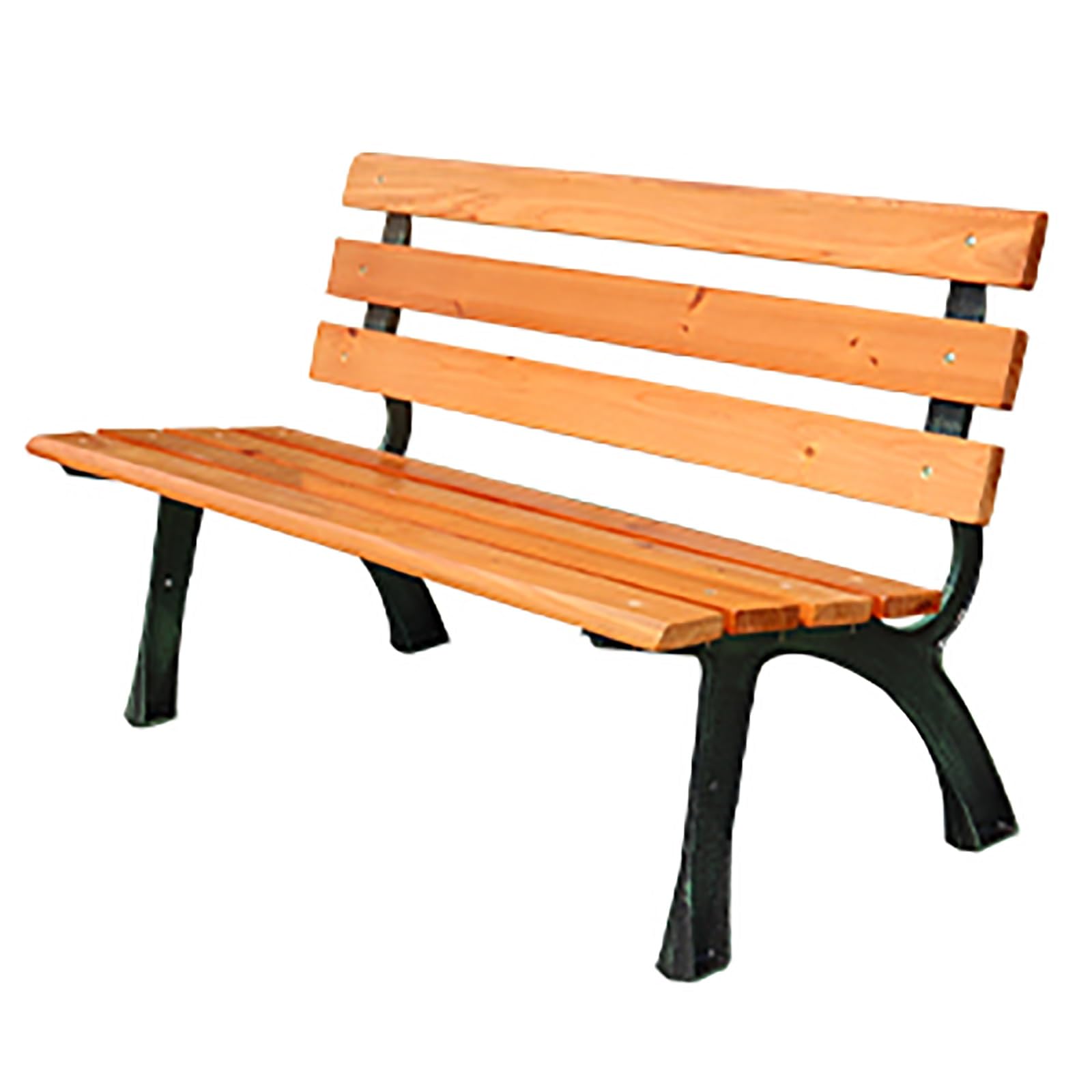 GTHTUHFD Garden Bench, Outdoor Patio Bench, 2-3 Seat Slatted Chair With Inclined Backrest, Metal Frame, Outside Furniture For Yard Park Lawn, Easy Assembly,120cm/47.2in