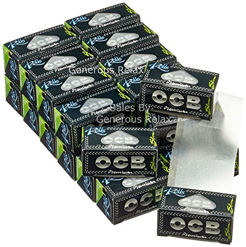 OCB Premium Rolls Slim - 6 Stück a 4 m 19931 Schwarz