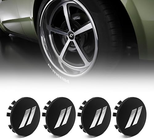 Miniatura 8 de 6CZ27DX8AA - Tapacubos inclinados para rueda de automóvil, 4 unidades, 2.480 in 2.5 pulgadas (negro mate y rojo)