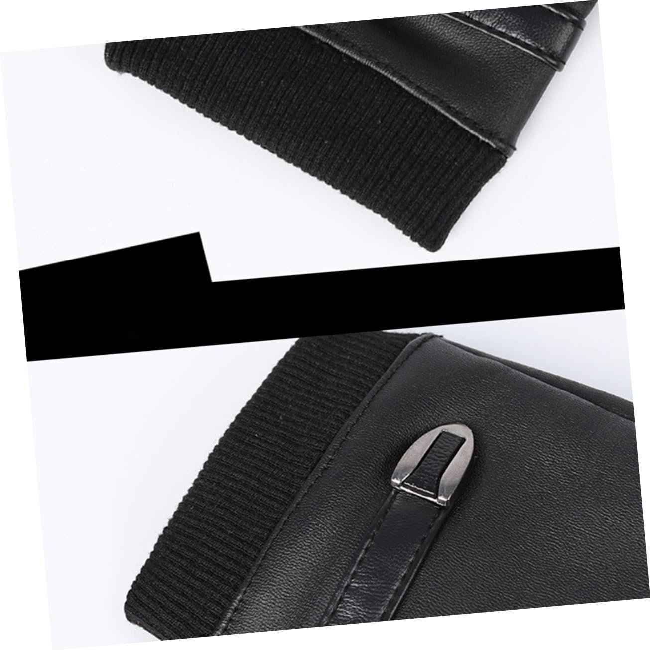 Unisex Fahrradhandschuhe Winterhandschuhe Motorradhandschuhe Fahrhandschuhe Herren Reithandschuhe Handschuhe Aus Pu-Leder Halbe Finger Kurze Handschuhe Black