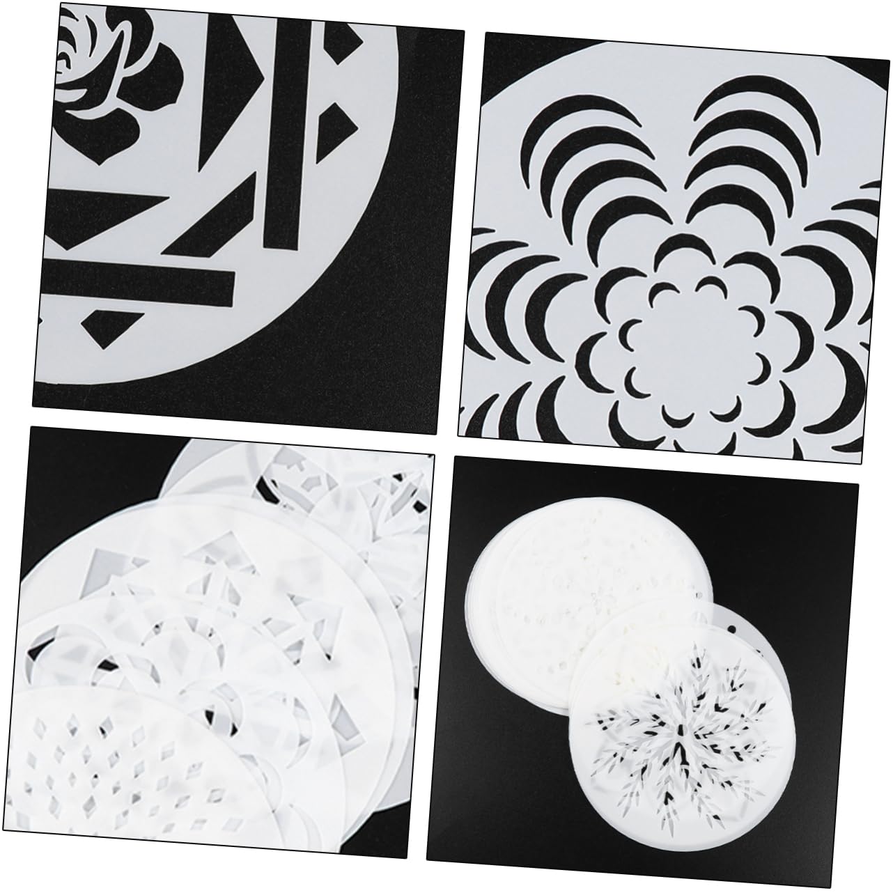 SEWACC 126pièces Pochoirs Mandala Pour Peinture Modèles Pet Flexibles Et Pour Créations Artistiques Sur Sols Murs Et Meubles