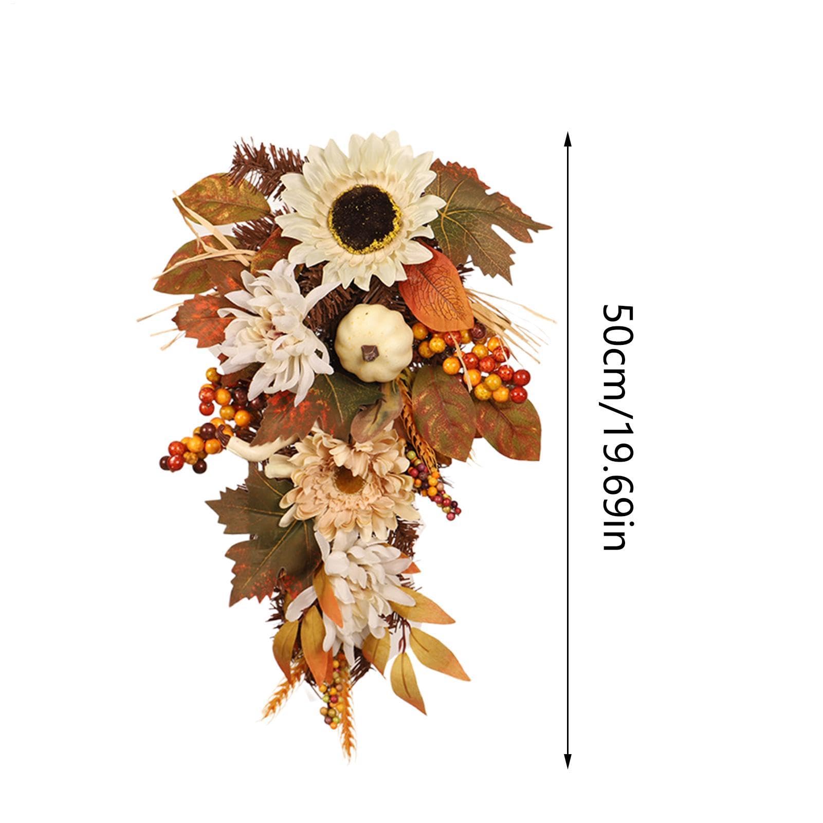Herbst Türkranz Landhaus-Kunstblumengirlanden