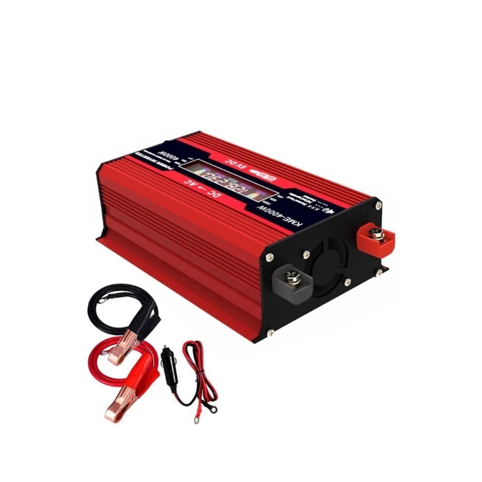 Falownik Mocy, Falownik solarny 4000 W DC 12 V do AC V/V Modyfikowany czysty sinusoidalny przetwornik napięcia Transformator samochodowy(Rood)