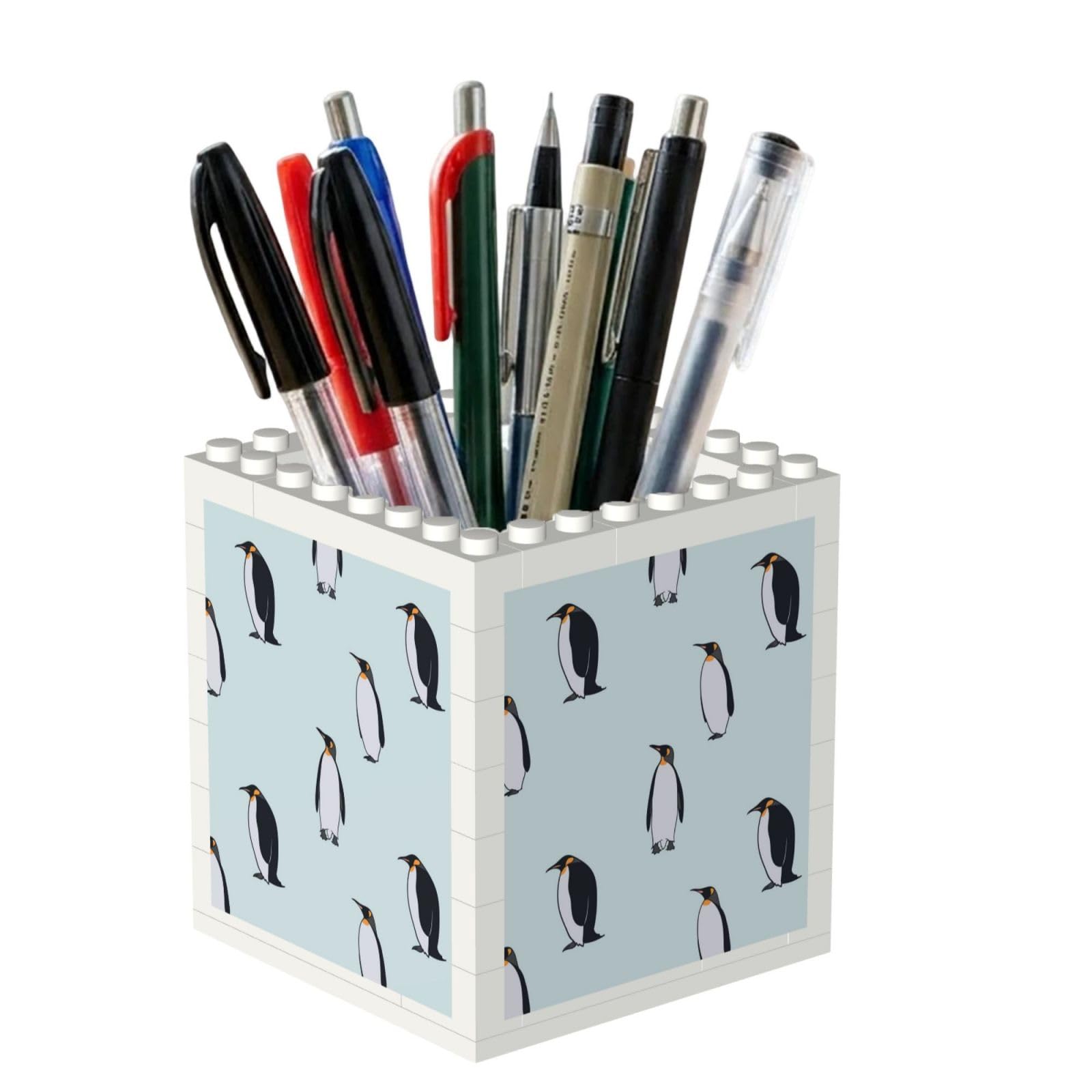 Poadnly Penguin, Pen Pot Pencil Holder for Office Home School, Compact Desk Organiser for Office Stationery