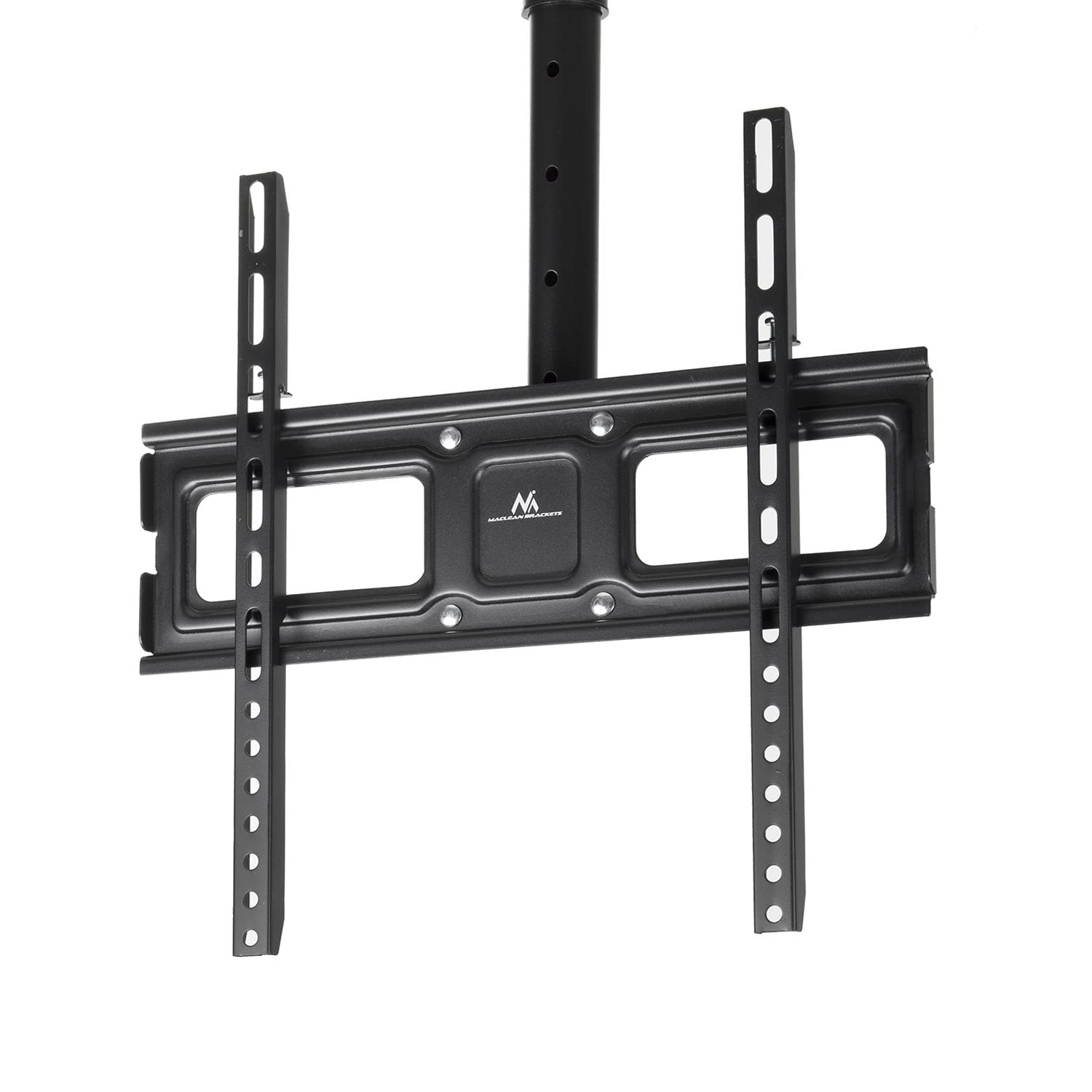 Maclean MC-943 Supporto universale a soffitto per TV OLED QLED LED LCD Plasma Girevole inclinabile regolabile in altezza 32-50" fino a 35kg Soffitti inclinati Ristoranti PUB (Per un televisore)