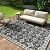COCOER-Floral Outdoor Rug 5X7 Waterproof-Reversible Indoor Outdoor Rugs-Patio Rug Outdoor Area Rug-Outdoor Plastic Straw Rug-Outdoor Carpet for Outside Deck Camping Porch Balcony Rv-Patio Decor