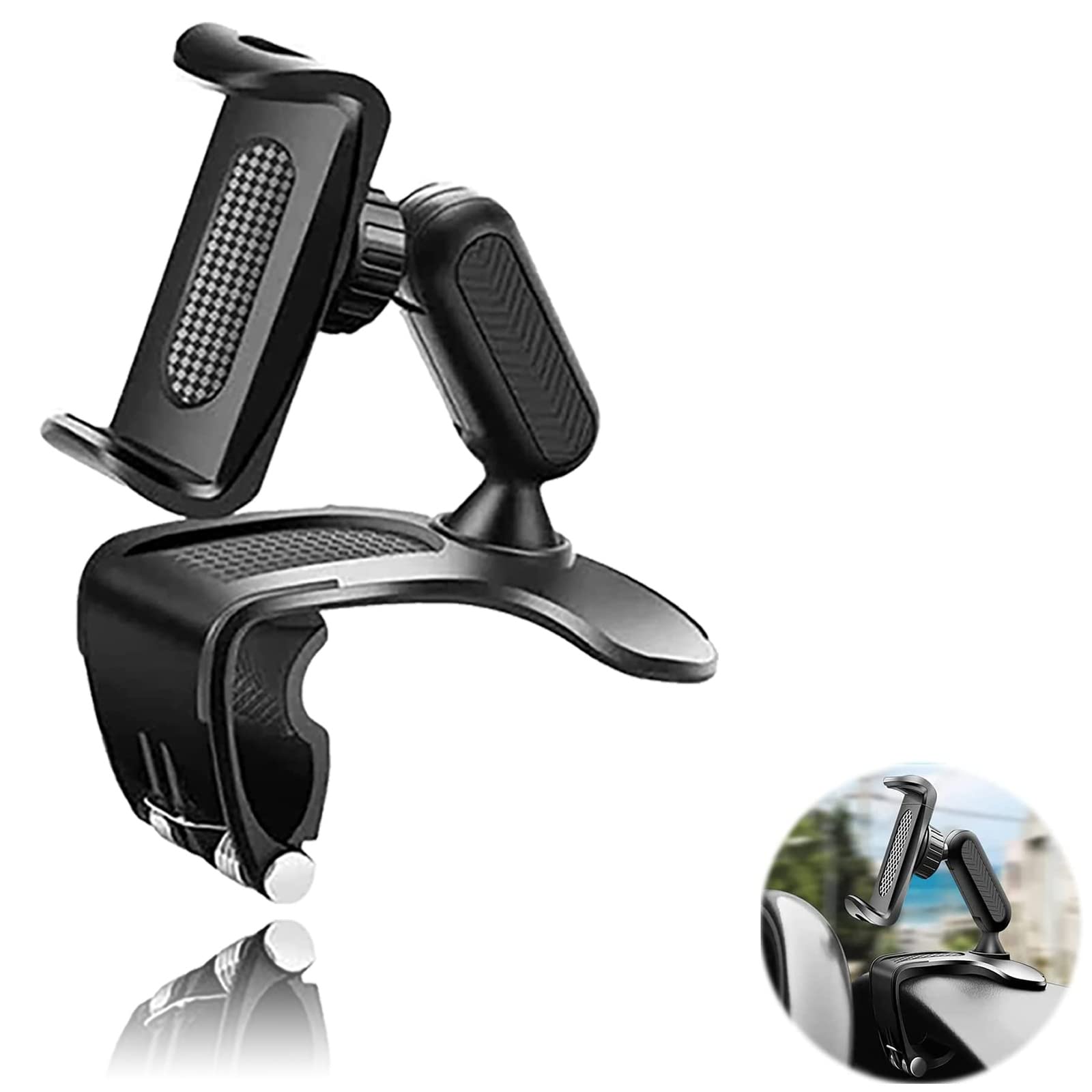 Multifunctional Car Dashboard Mobile Phone Holder, 360 Degree Rotation Dashboard Cell Phone Holder, Universal Car Phone Clip Holder, Phone Mount for Car, Dashboard Phone Holder (1pc)