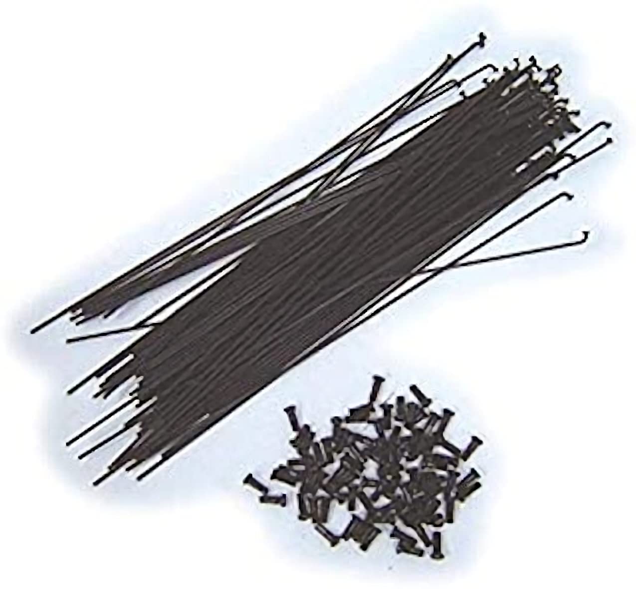 星スポーク1本#14-280 スターブライトBK ブラック ニップル付き