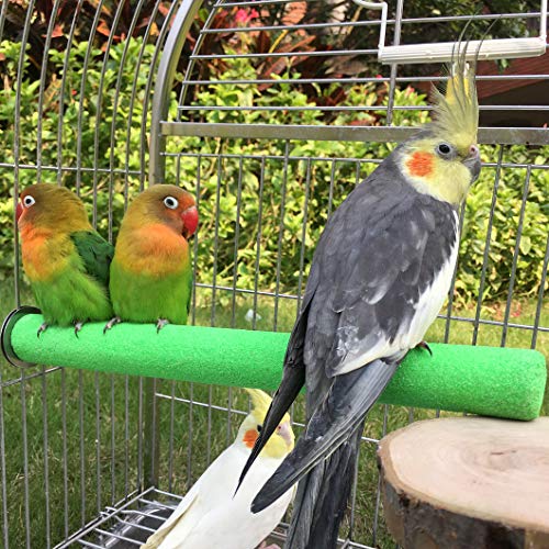 Image of Bird Perch Rough-surfaced Nature Wood Stand Toy Branch for Parrots (Straight Perch, M)