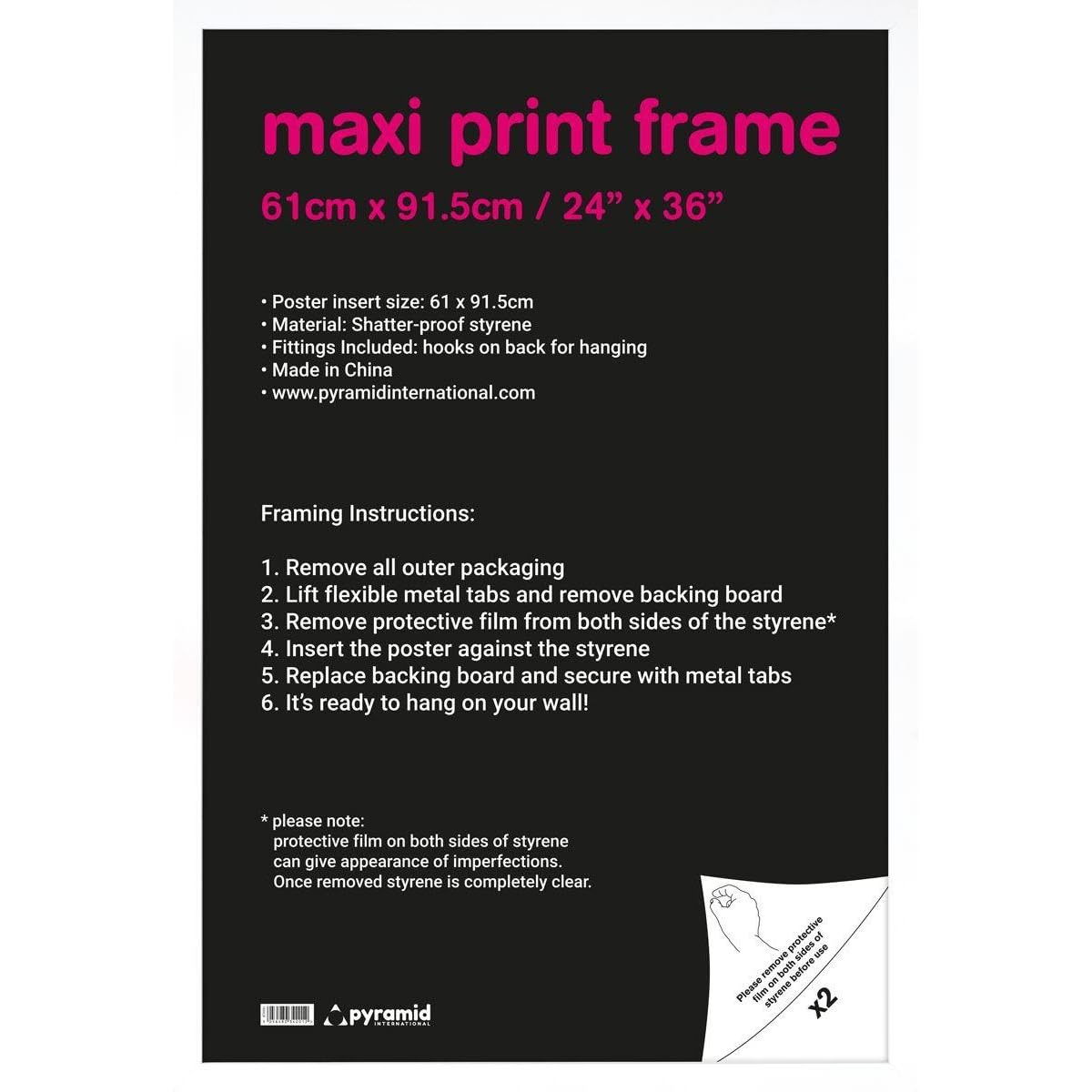 Pyramid International Frame (91.5cm x 61cm) (White)