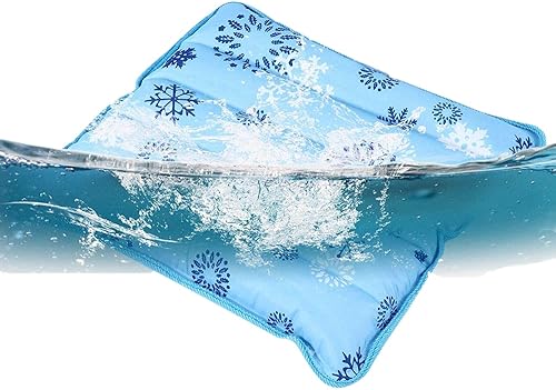 Salmue Cojín de almohada fresco paquete de hielo de gel reutilizable con polvo de cristal de hielo alfombrilla de enfriamiento de verano cojín