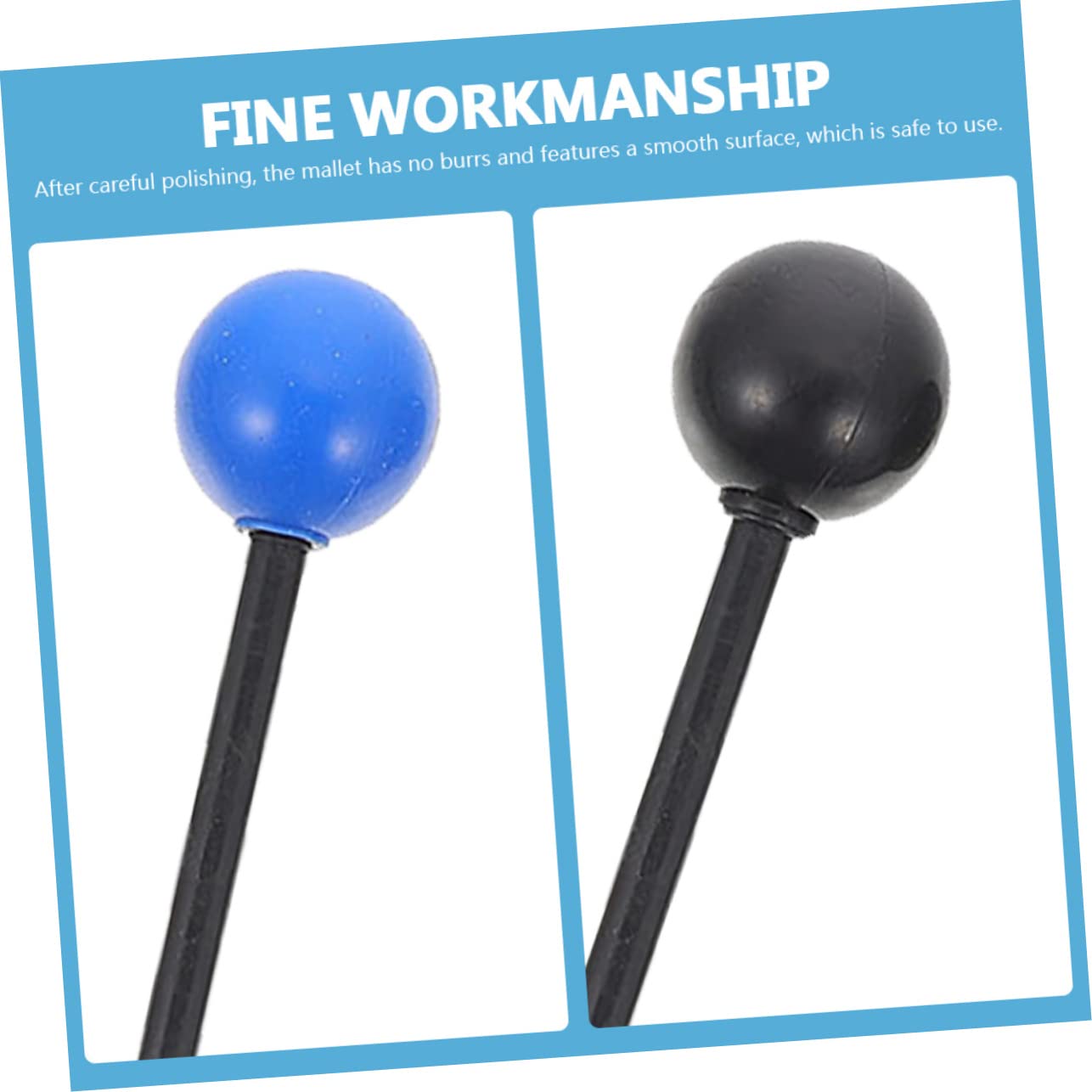 Beaupretty 8 Pares de Goma para Xilófono y Marimba con Mango Plástico Ergonómico Mallets de Percusión para Principiantes y Instrumento Musical Seguro y Fácil de Usar