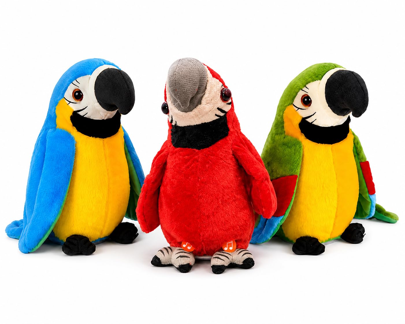 Rechargeable Interactive Talking & Singing Plush Bird Toys | Voice Repeating Mimic Parrots | Soft Musical Educational Toy Gift for Kids (Pack of 1 whichever Colour in Stock)-image-11