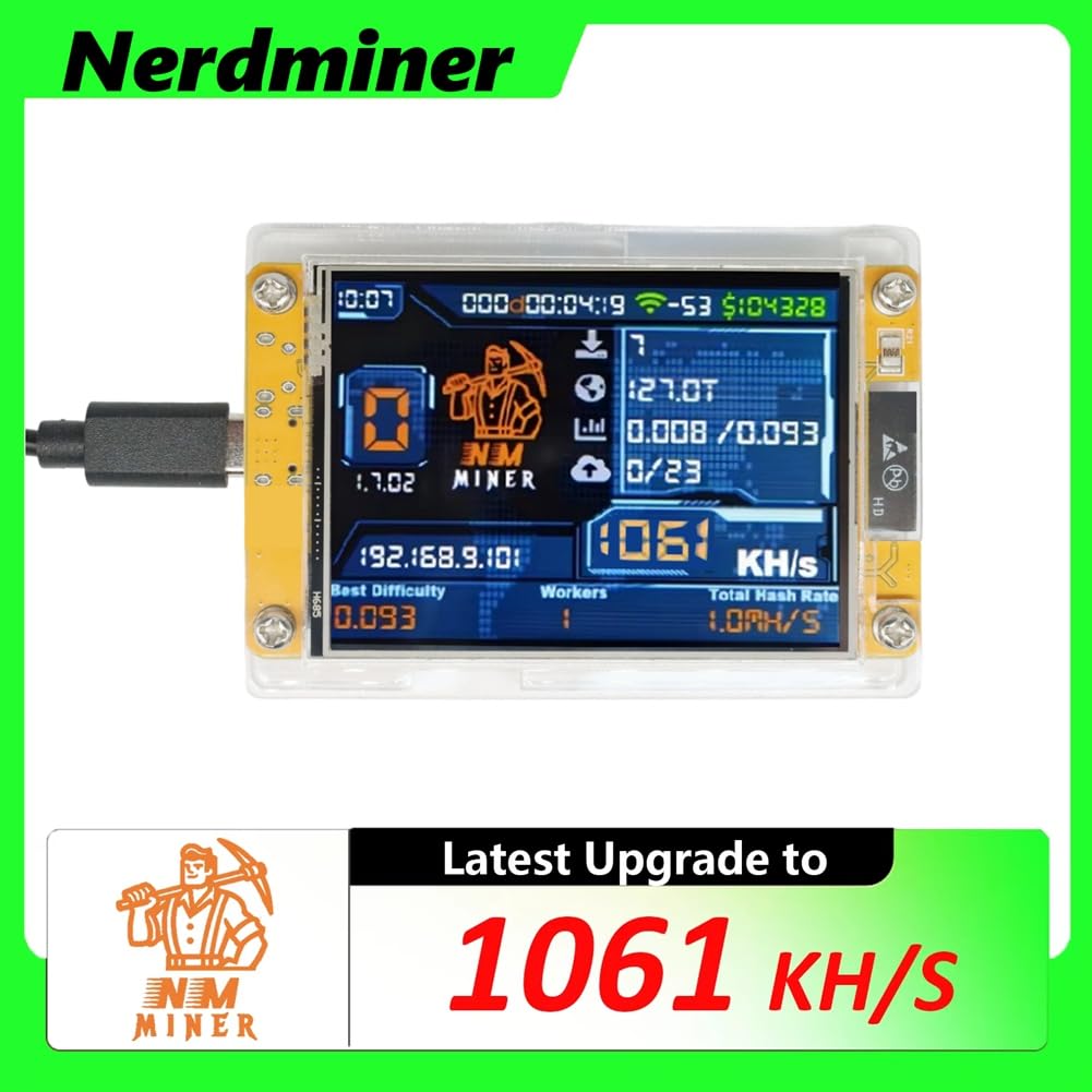 Home BTC 2,8 Smart Display 6X 1060KH/S + 6 Slots Stehender Verbesserter Hashrate Bitcoin Krypto Solo Miner
