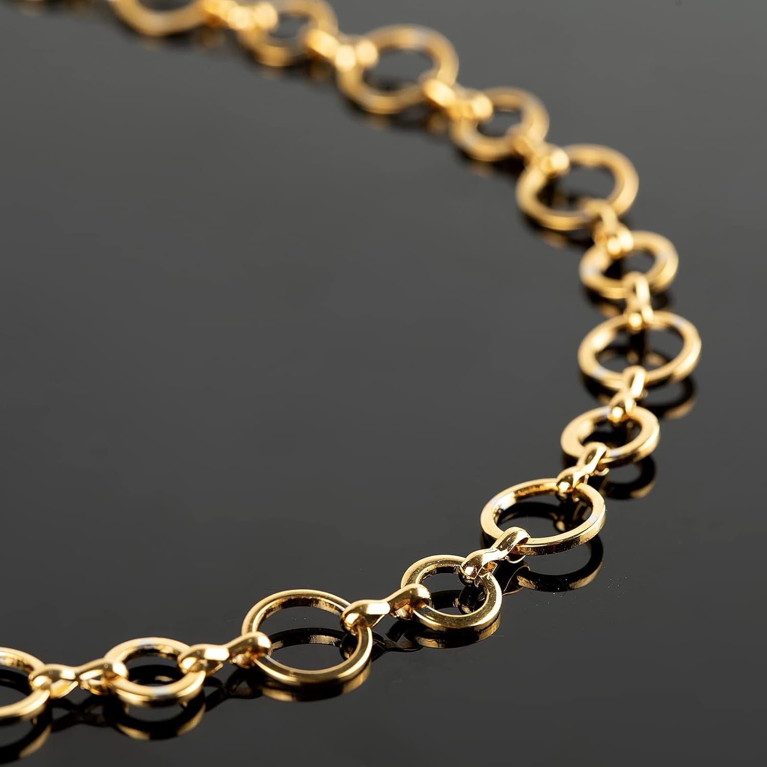 UMAOKANG Gold Plated Stainless Steel Chains for Jewelry Making, Round Circle Link Chain Bulk with Jump Rings and Lobster Clasps for Men Women Necklace and Bracelet DIY Jewelry Making Supplies