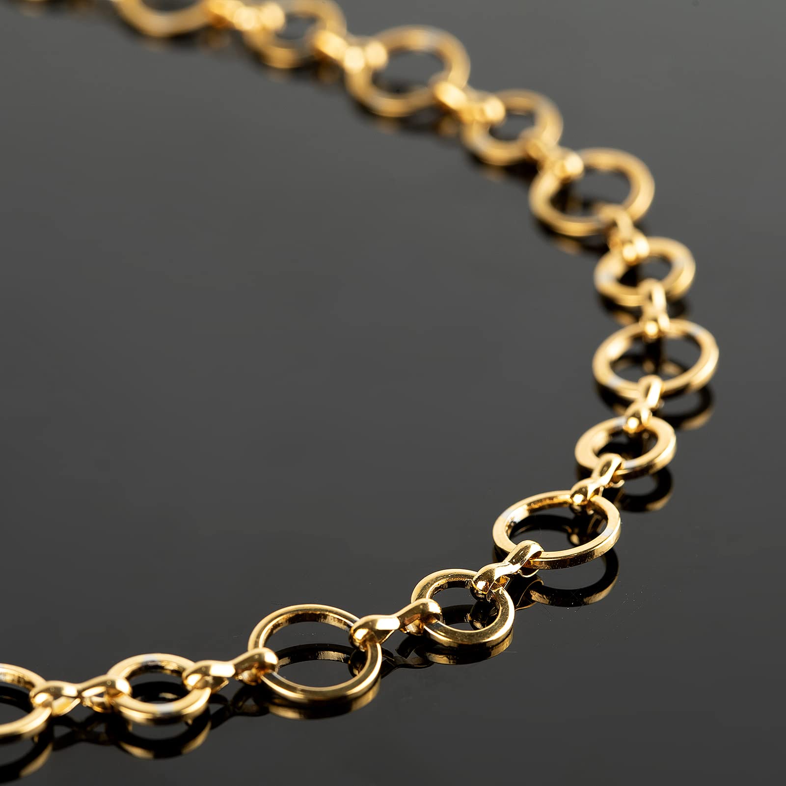 UMAOKANG 12 Pcs 18 Inch Jewelry Making Chains - Gold Plated Stainless Steel Bulk Chains With Clasps