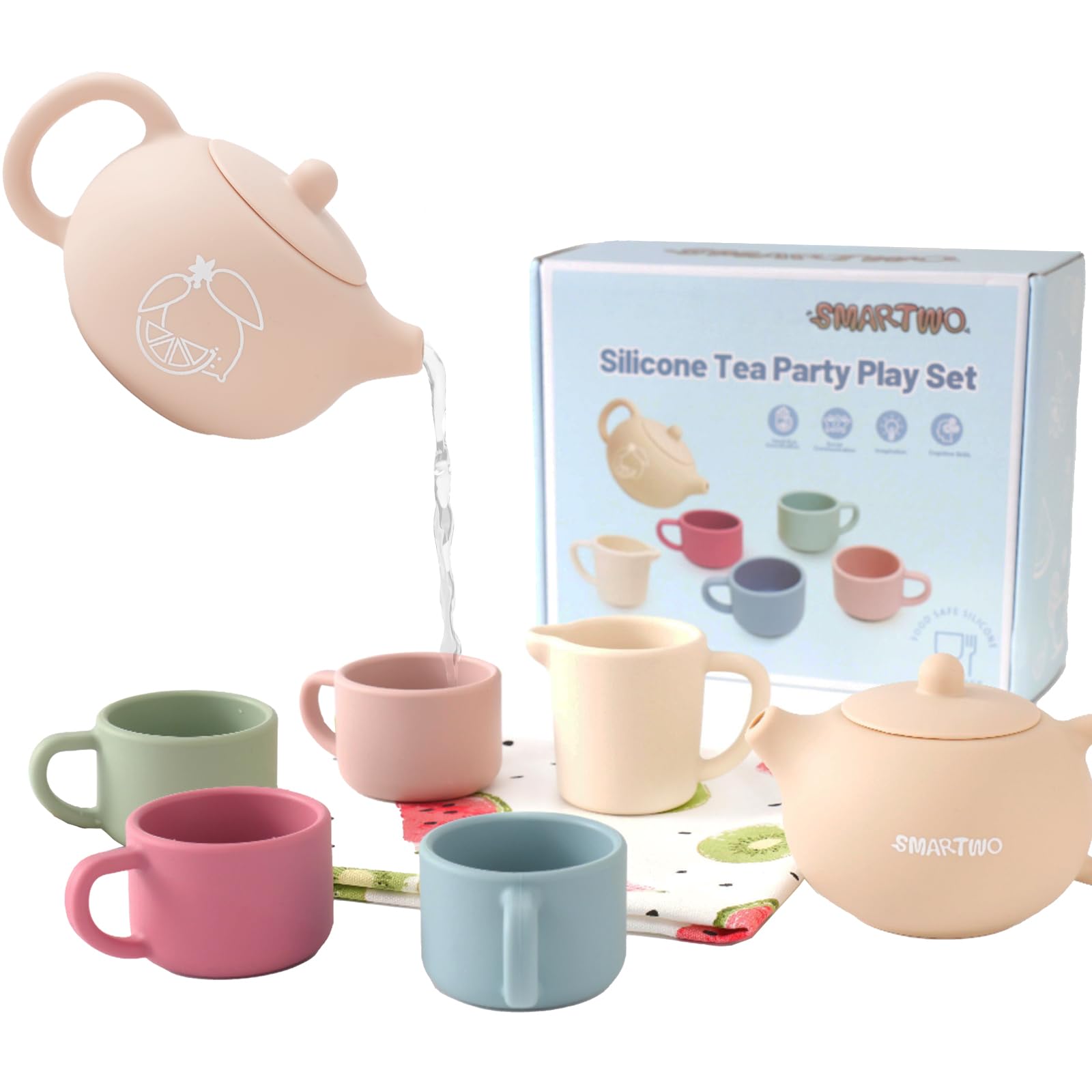 teat ティート ネペンチョップロアーピッチャー GPS 未使用品 Amazon.com: Smartwo Silicone Tea Set for Toddlers Aged 0+ Months