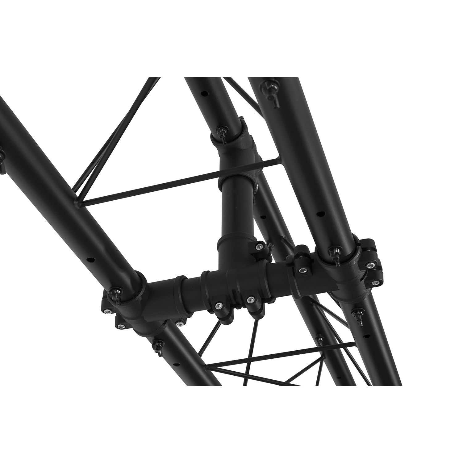 Beamz LB100T Lichtbrücke mit Traversenbalken und 2 Ständern - mobiles Traversen System max. 100 kg, DJ Stand Komplettset - 2x 1,5m 3 Punkt-Traversen, 2x Dreibein Stativ max. Höhe 4m - Schwarz