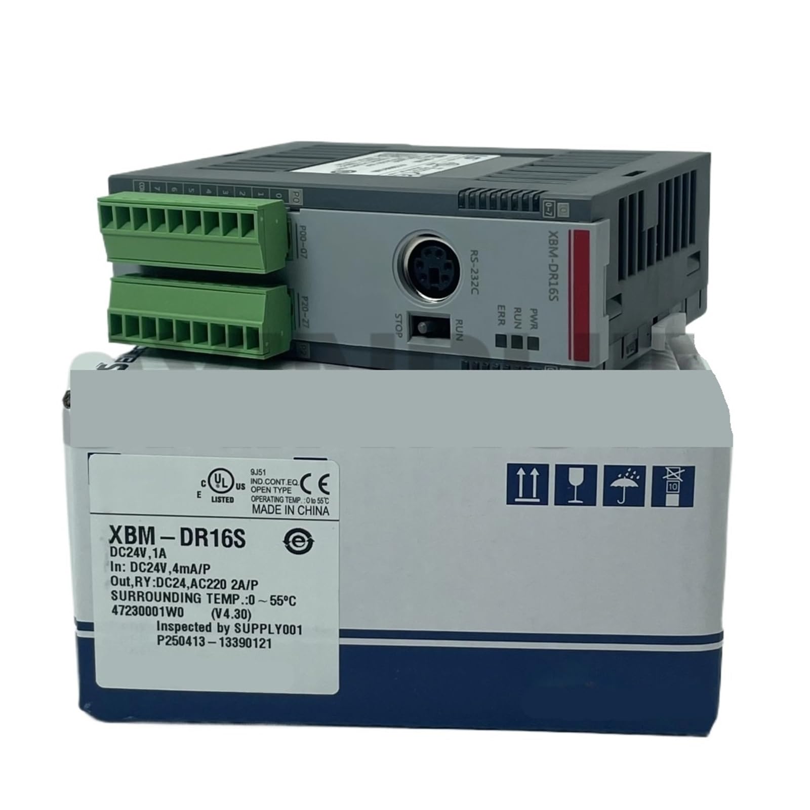 ZVQYSGIW 1pcs XBM-DR16S XBM-DN16S XBM-DN32S XBM-DN32H 8 Input 8 Output Relay Controller(XBM-DR16S)