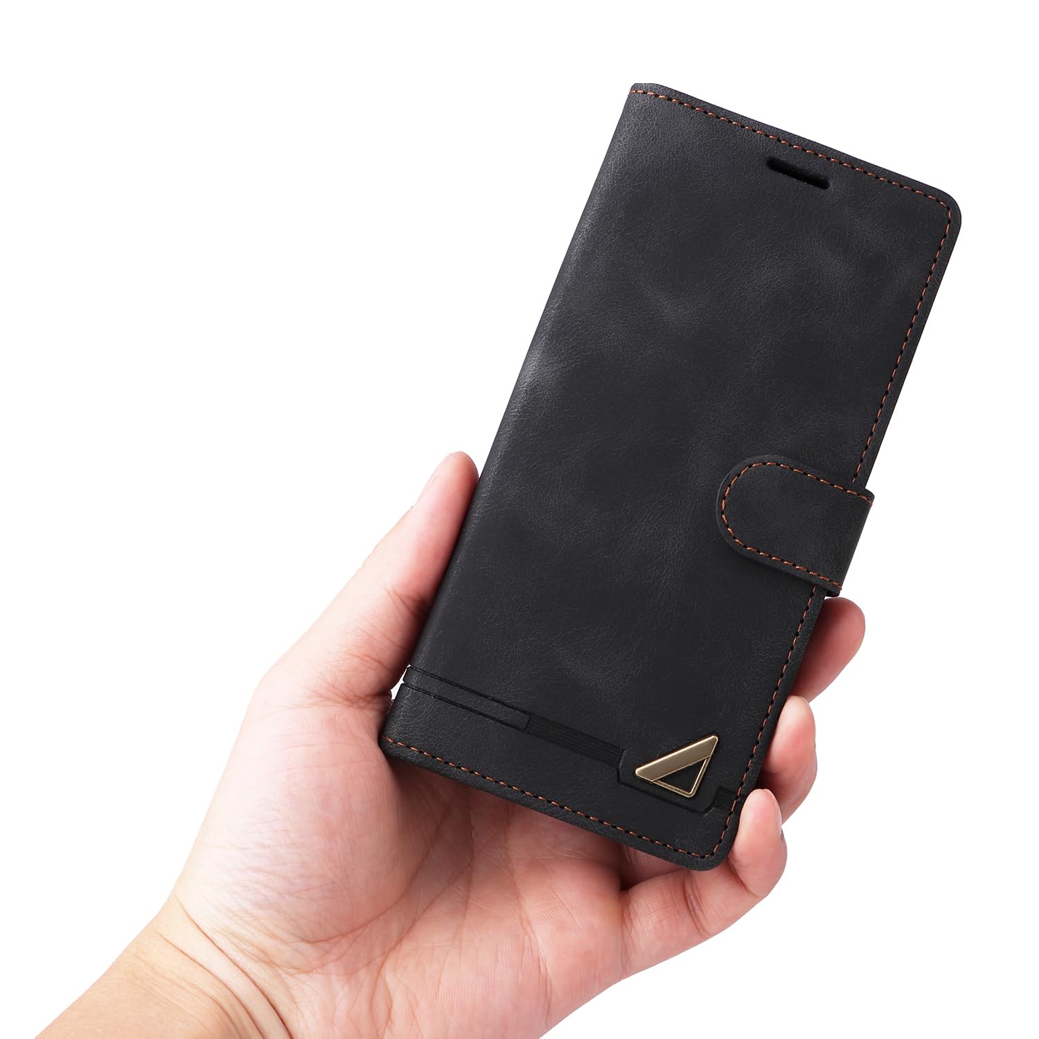BOCTECH Coque Portefeuille Pour Oppo A57S / A57 4G - Cuir PU Et Silicone, Rabat Magnétique, Blanc, Porte-Cartes