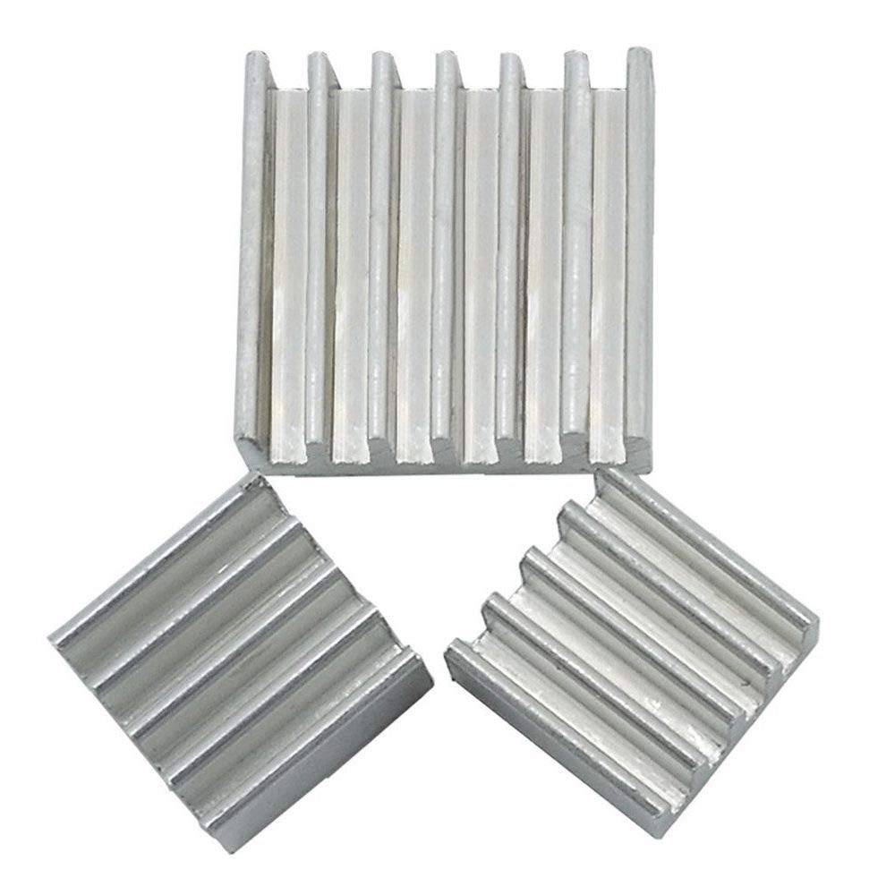 INVENTO 3pcs Adhesive Heatsink Cooler Pure Aluminum Heat Sink Set Kit Radiator For Cooling Raspberry pi (B07WHRKZCN) Amazon Price History, Amazon Price Tracker