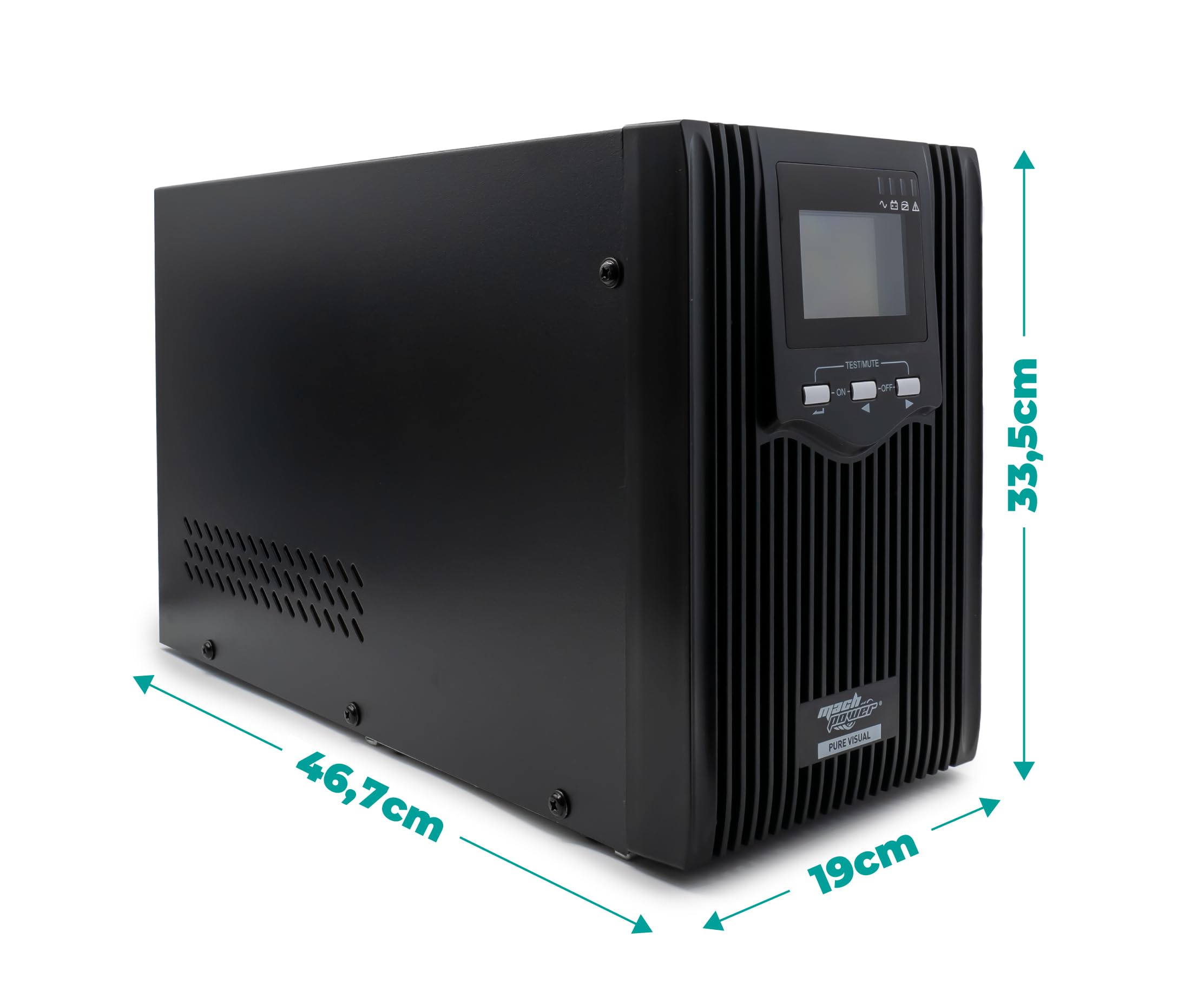 UPS line interactive 3000VA/2400W onda sinusoidale pura AVR 4 batterie 12V/9Ah 3 uscite IEC gruppo continuità per PC