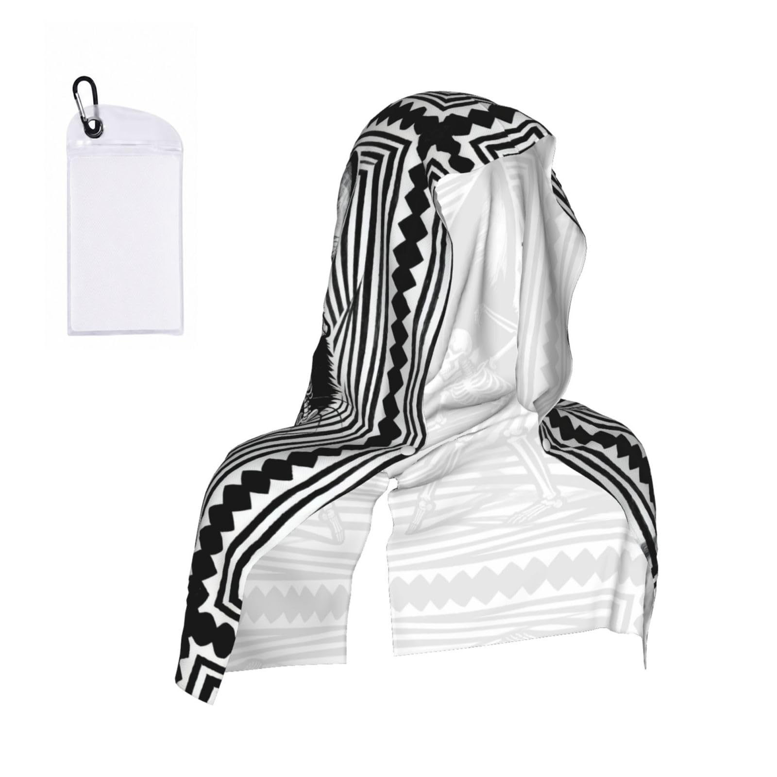 CNTDBU Illusion painting Cooling Towel Hooded-Instant Chill Neck Cover for Sports, UV Cooling Rag for Running Gym