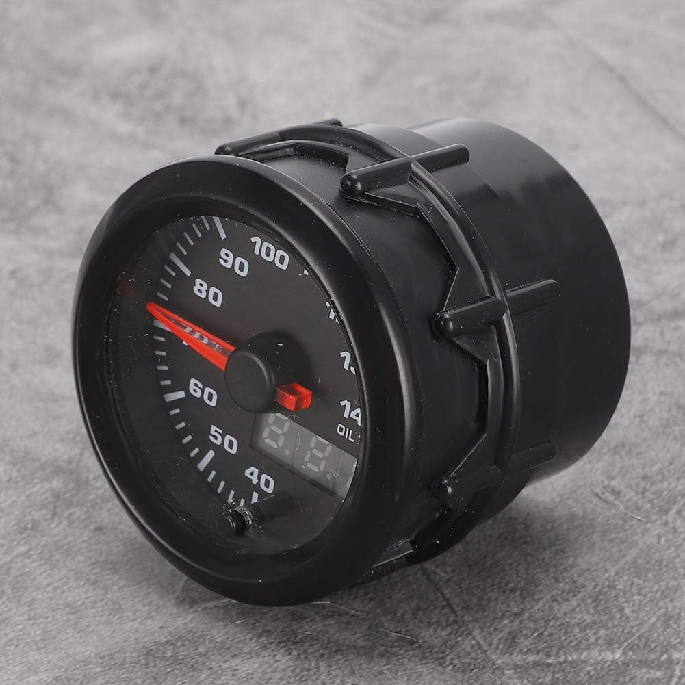 Aramox Jauge de température d'huile ABS 2in 52mm indicateur de température d'huile de voiture LED 7 couleurs avec capteur