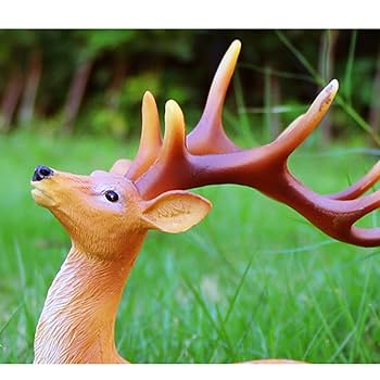 輸入雑貨　北欧　『トナカイの角と松ぼっくりのシェードランプ』　裏影デザイン入り オブジェ】 鹿2対セット ブルー トナカイ 北欧 樹脂彫像 部屋