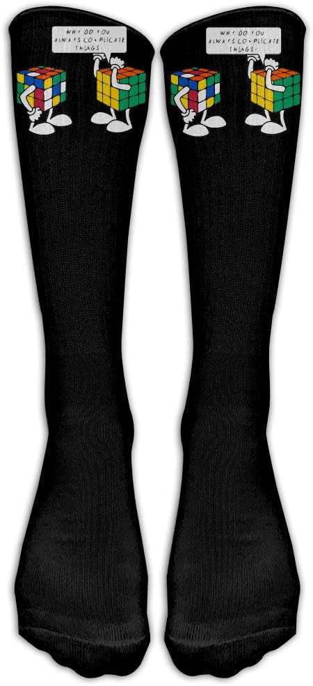 Men's Women's Magic Cube Formula Theory Athletic Socks Stockings Tube Socks