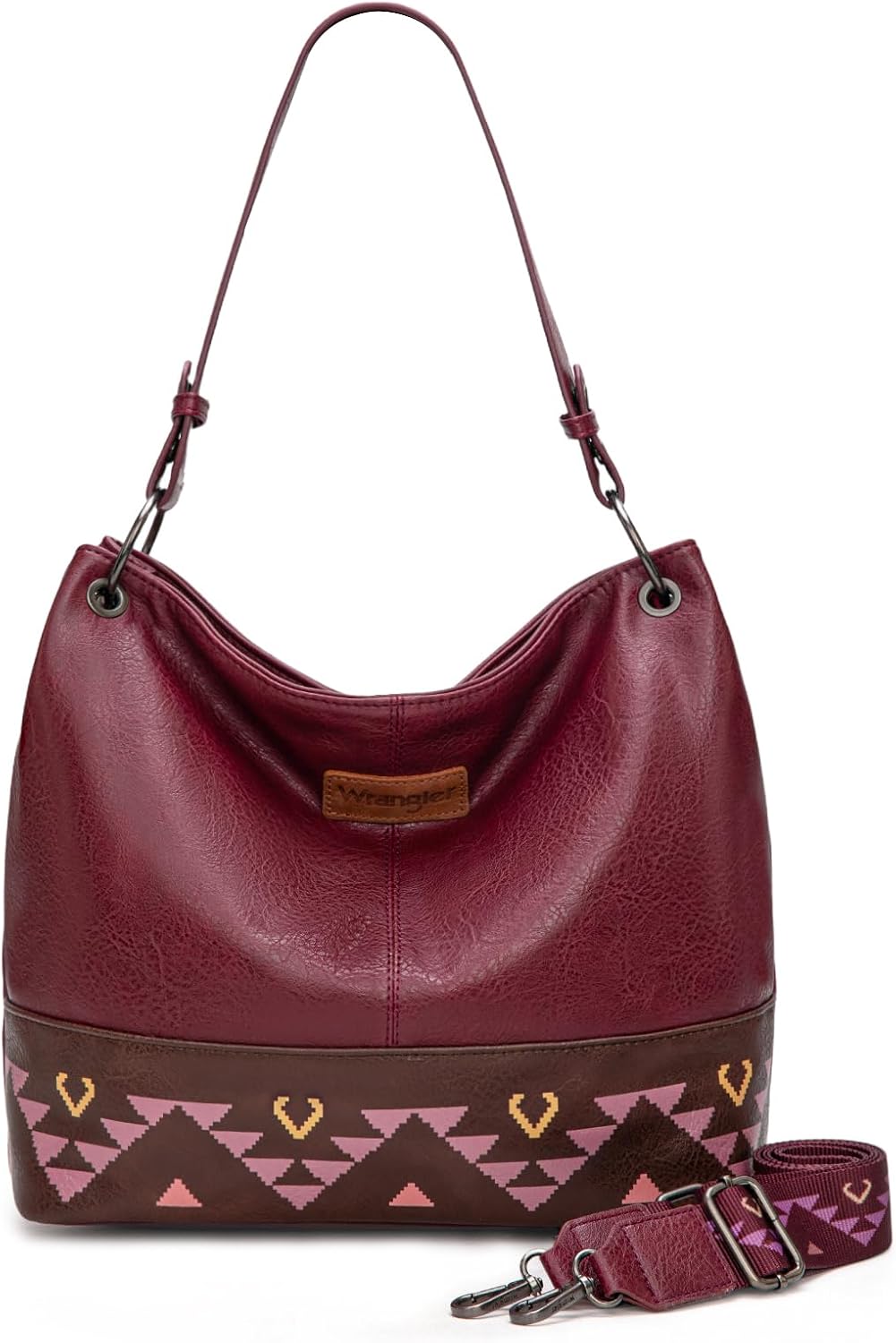 Wrangler Hobo Bags for Women Vegan Leather Top Handle Shoulder Purses and Handbags