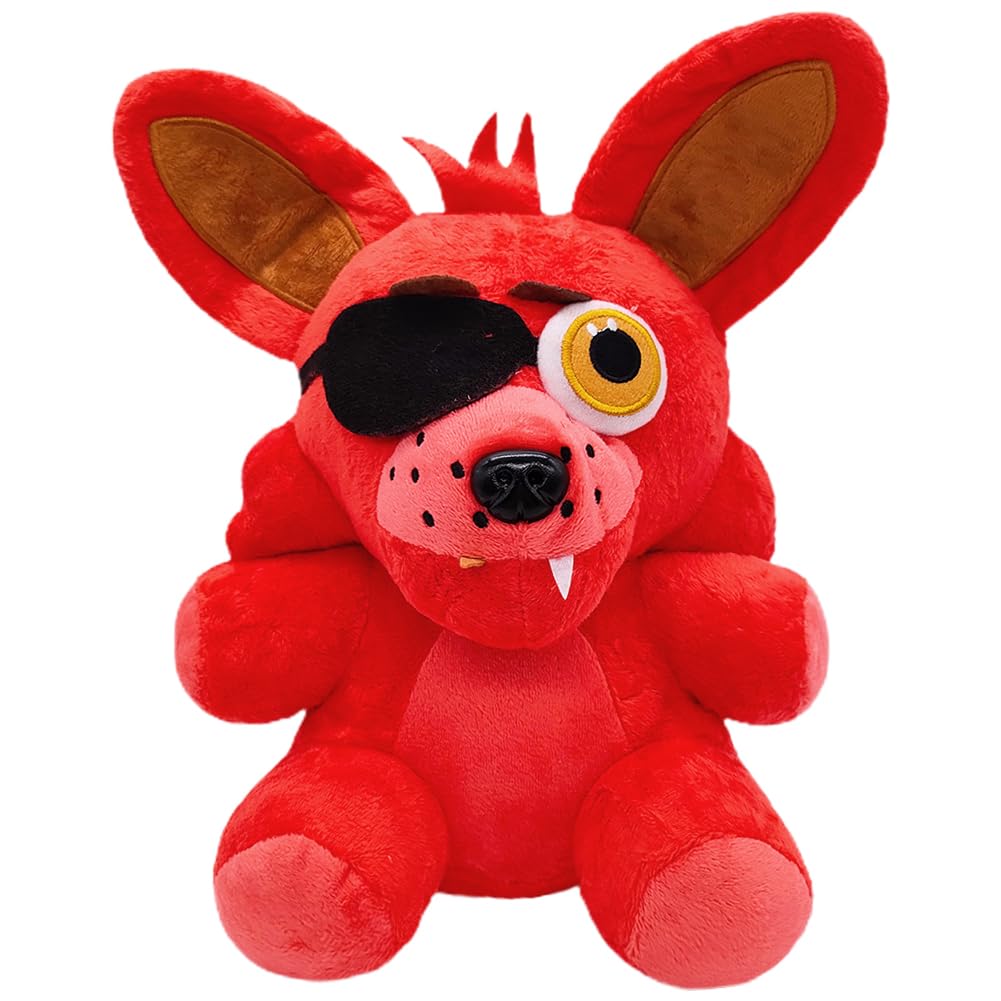 BDQYLOUJ Freddy'S Peluche Juguetes, Juguetes de Peluche Freddy'S,Regalo de Cumpleaños para Niños Coleccionable - Mercancia para Niños y Adultos - Ideal para Peluche Fans- Rojo