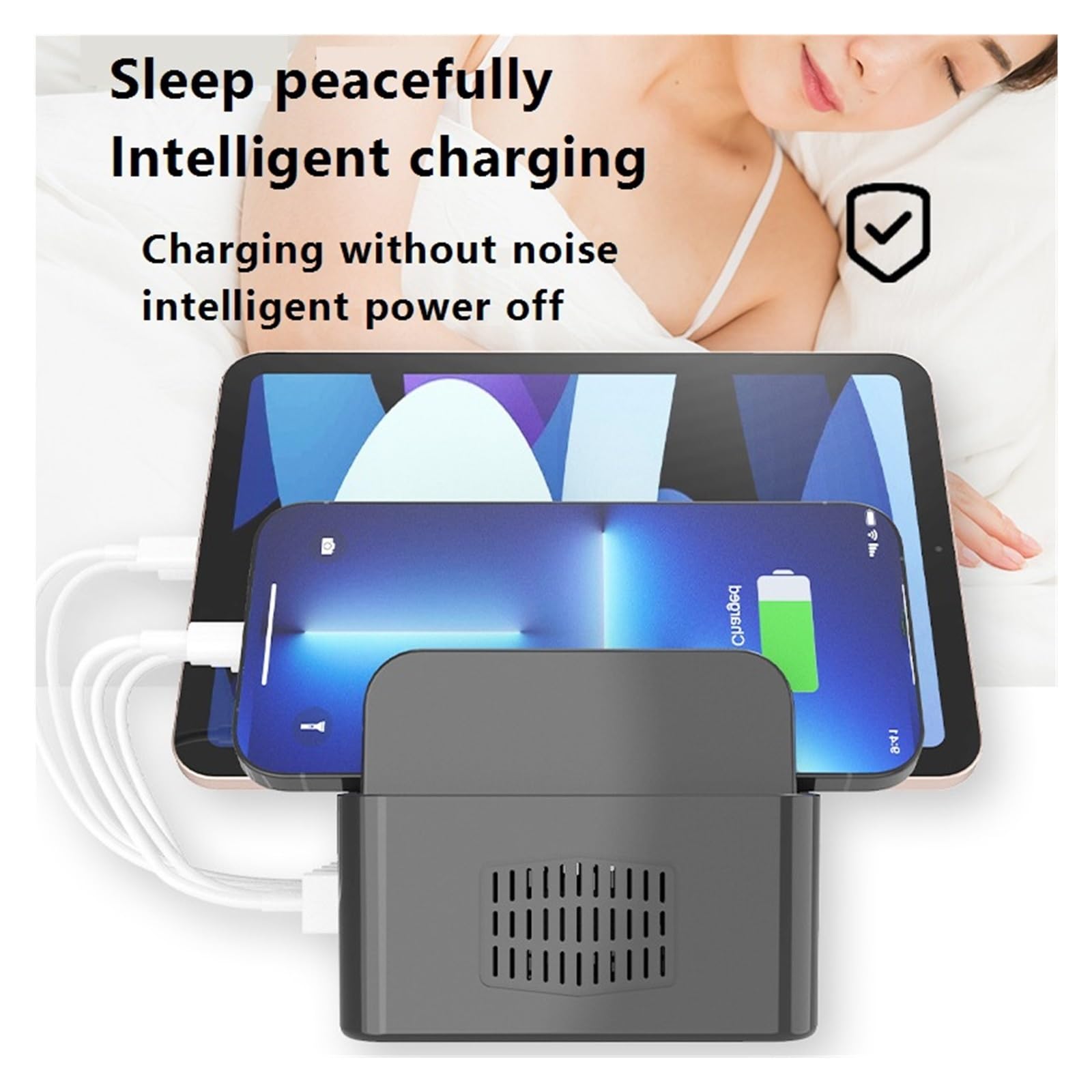 Stacja Ładująca Multi USB O Mocy 100 W QC3.0 Podstawka Szybkiego Ładowania Typu C MożLiwość Szybkiego łAdowania(QC3.0 Edition)