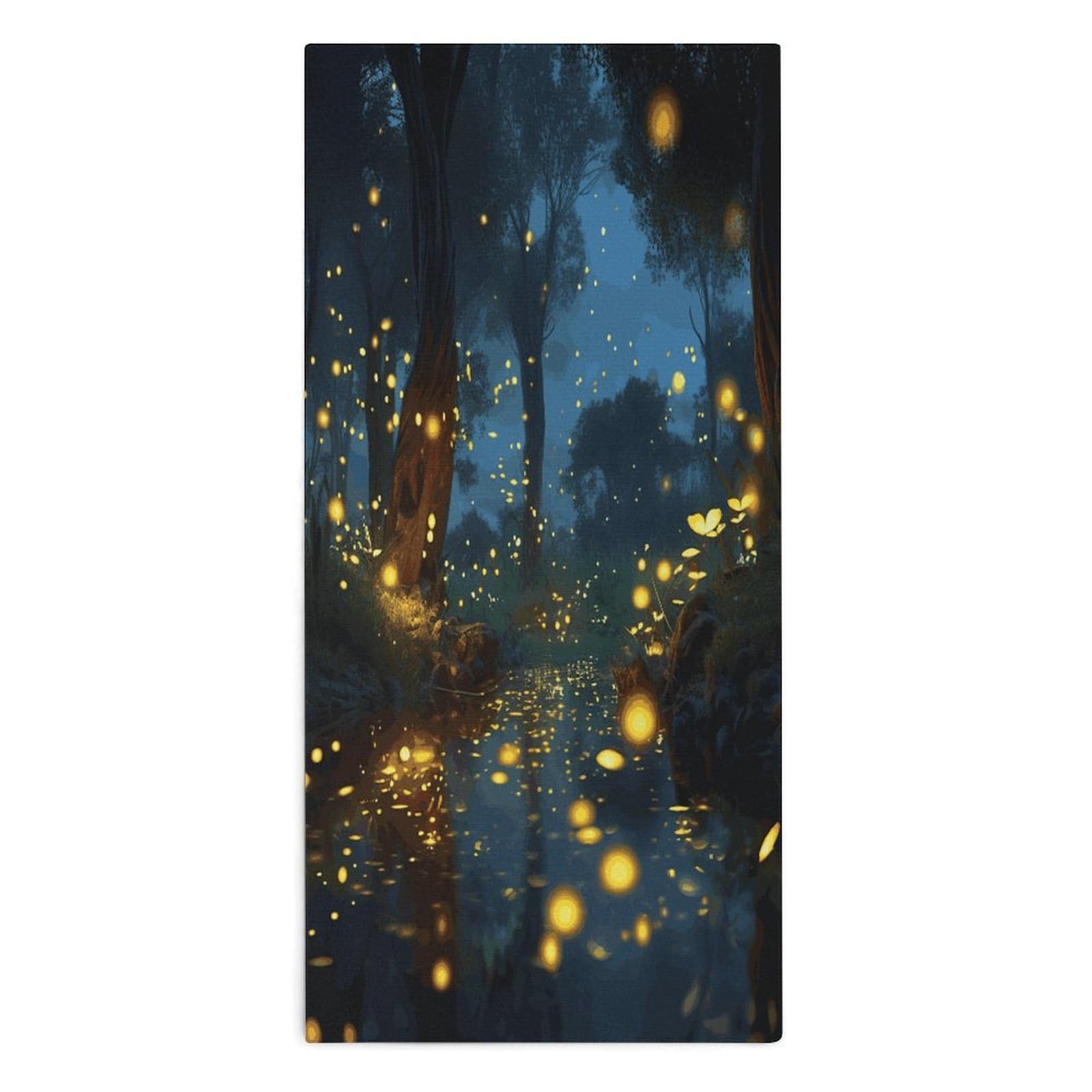 Fodpand Style Fireflies Microfiber Towels, Decorative Bath Towel Soft & Lightweight, Hand Towels Multipurpose Use For Bathroom, Pool, Gym, Spa, And Hotel Use