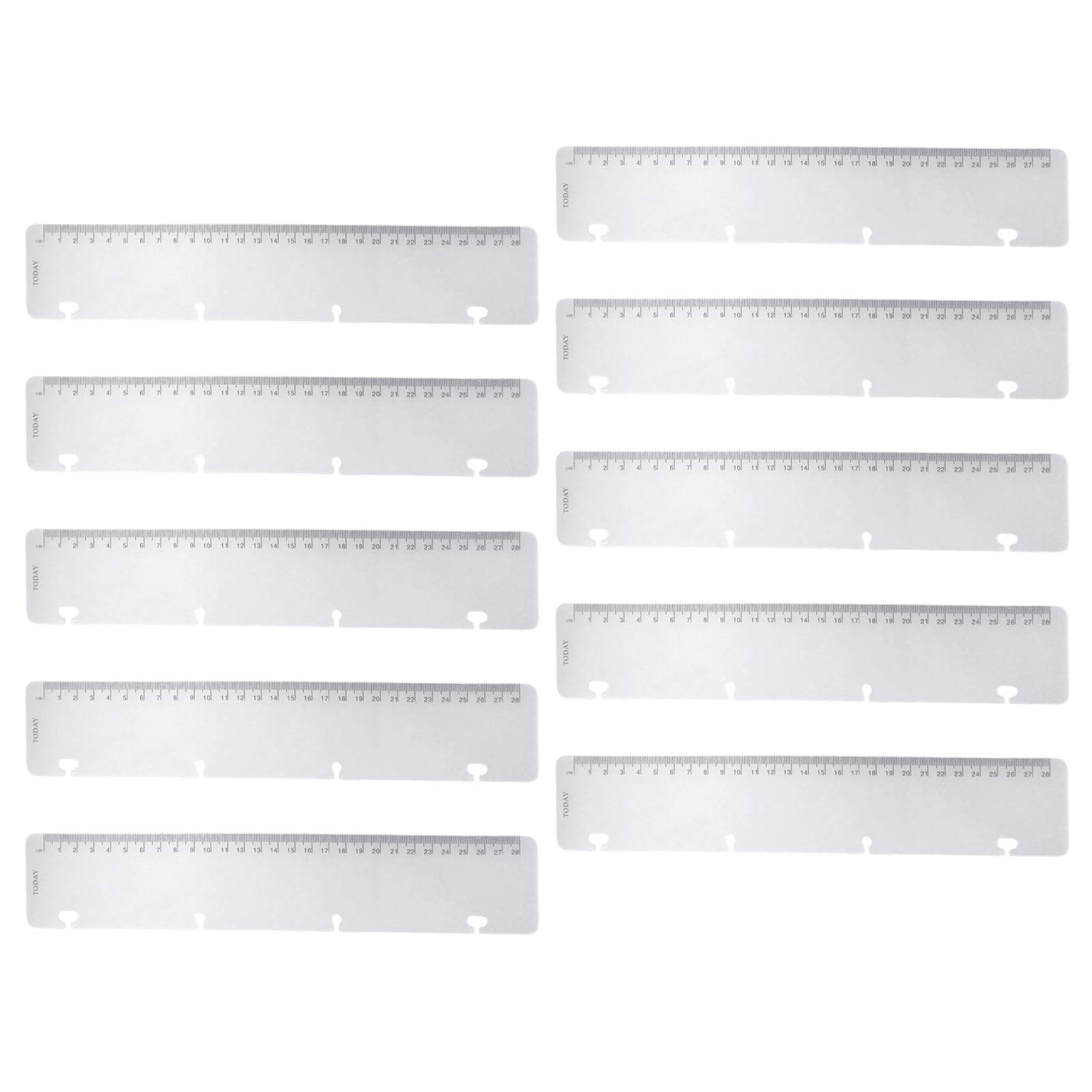 Kaeltsyn A4looseleaf Ruler Transparent Matte Binder Ruler Binder Divider Multipurpose Bookmarks Ruler For Notebooks Journal Scrapbooking Accessory With Marker Measure