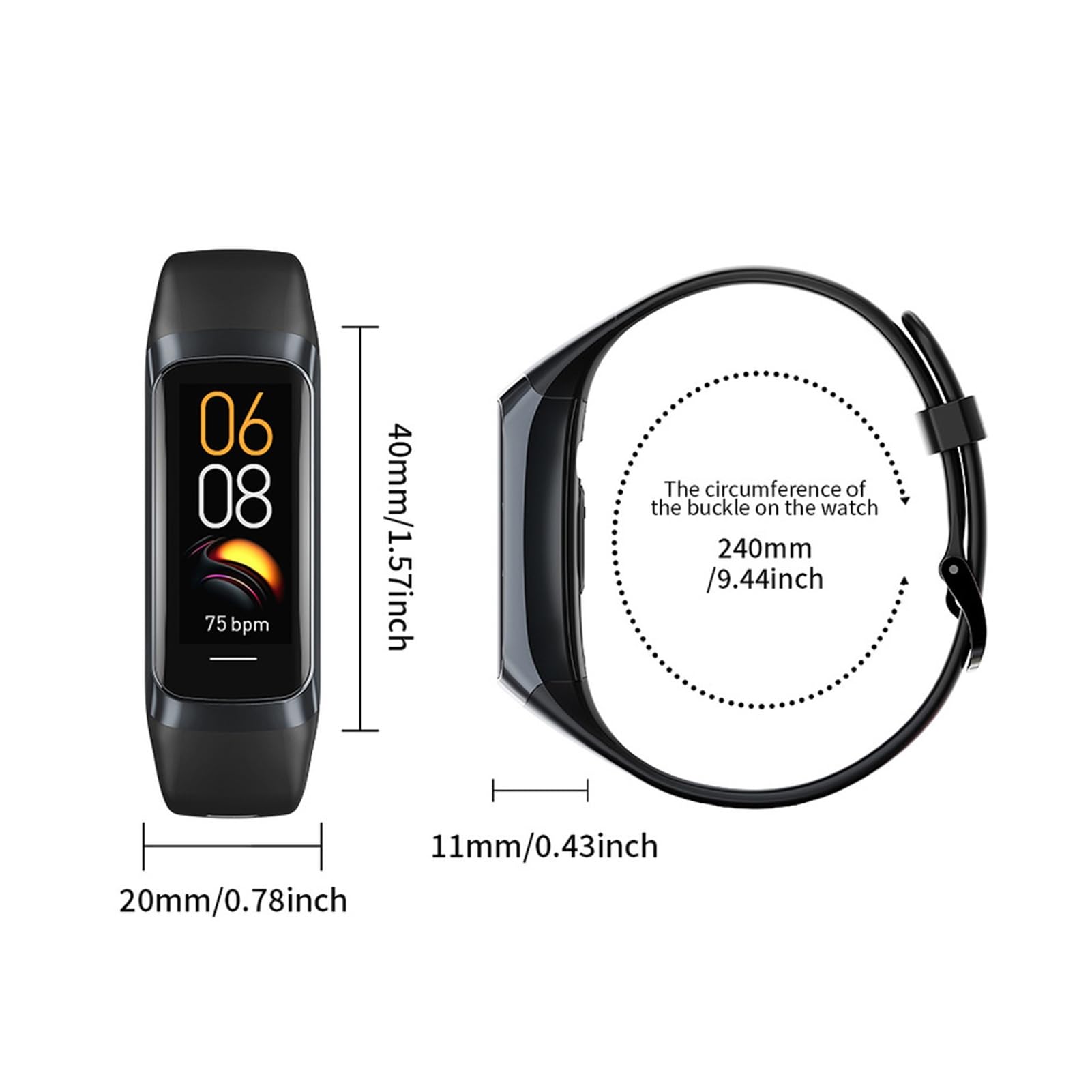 Dilwe Fitness Tracker, Smartwatch per Uomo Donna con 25 modalità Sportive IP67 Monitor del Sonno Resistente All'acqua Controllo della Musica Smart Band