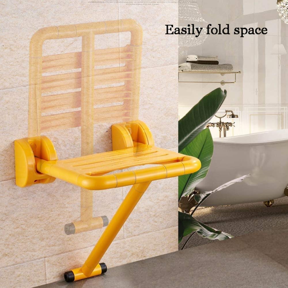 Home Essentials, Taburetes Y Asientos de Baño Plegables Montados en la Pared Asiento de Ducha Auxiliar con Patas Abatibles para Personas Mayores Discapacitadas Max 150 Kg